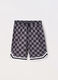 Shorts in tessuto mesh con stampa ragazzo_0