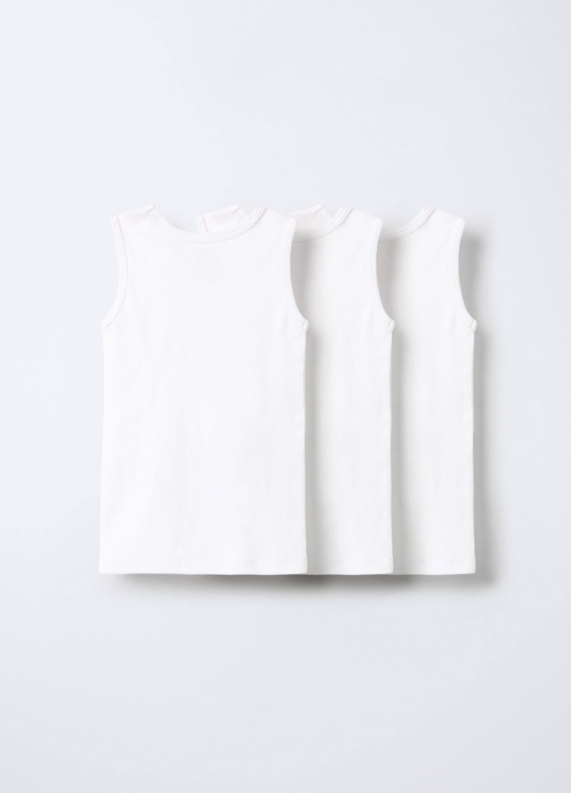 Pack 3 canotte in costina di puro cotone _1
