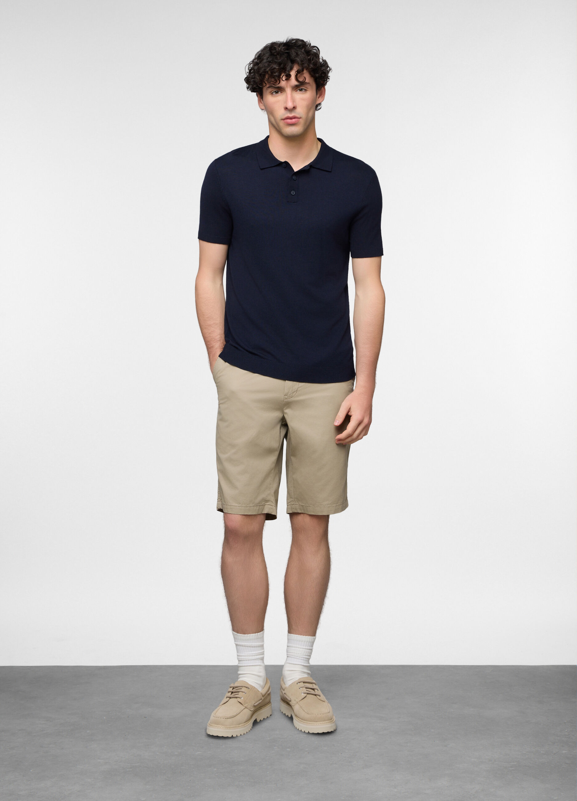 Bermuda in twill di cotone uomo_0