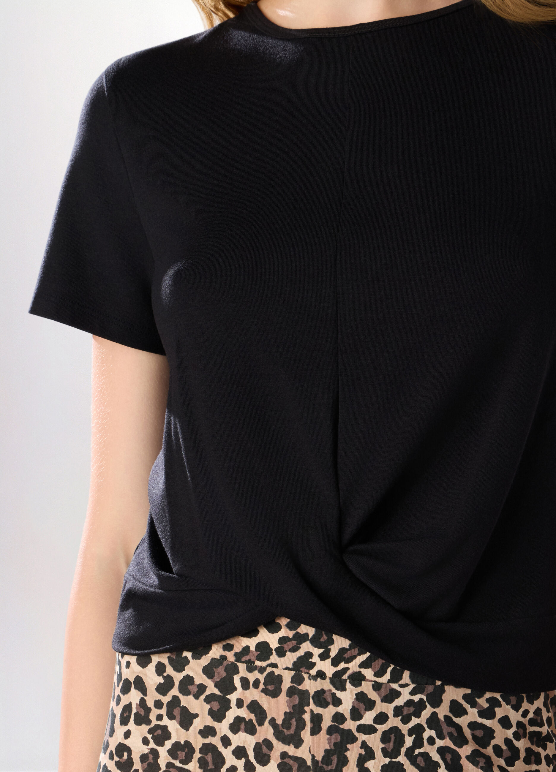 T-shirt misto viscosa stretch donna_2