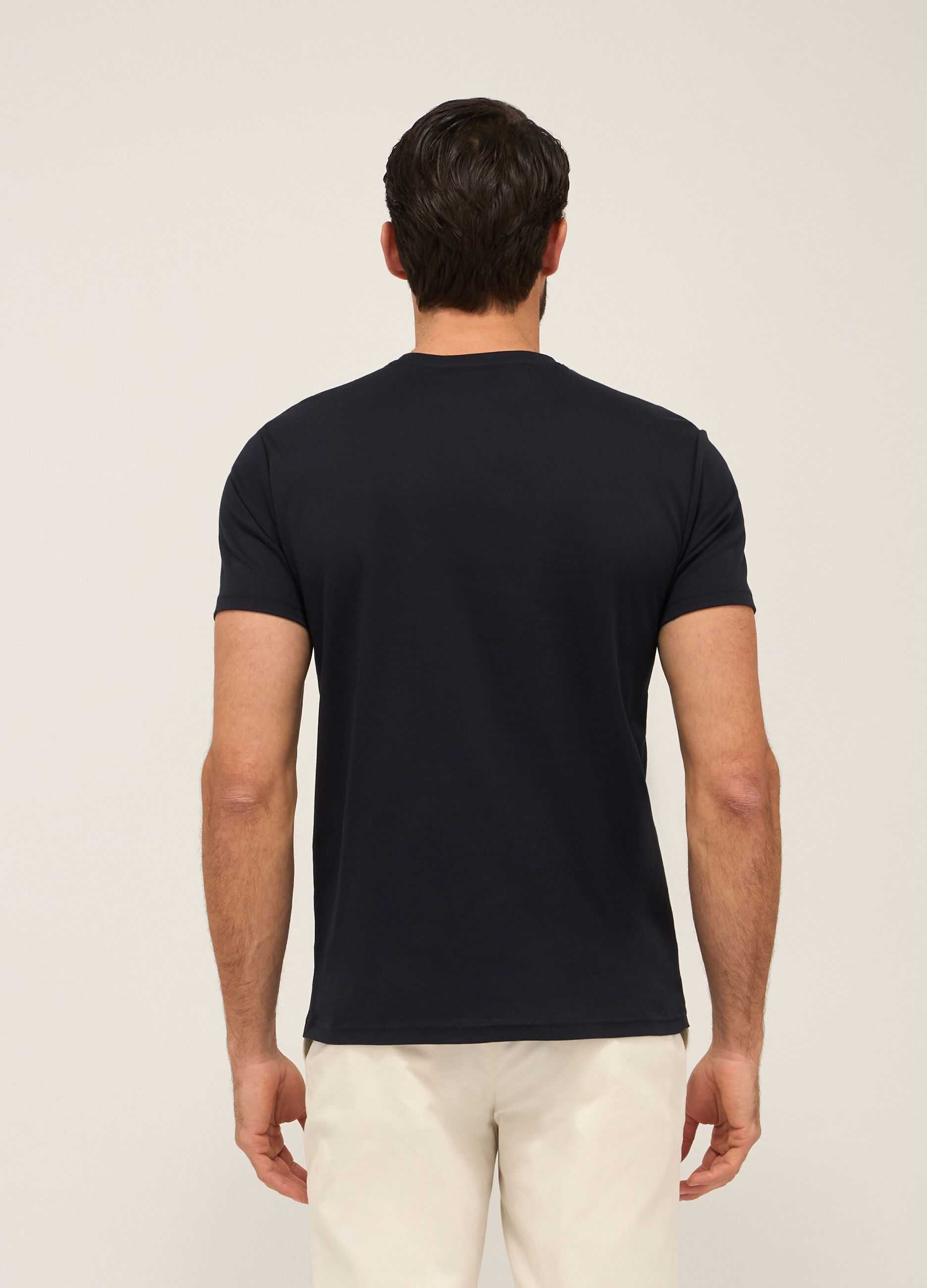 T-shirt girocollo in puro cotone uomo_1