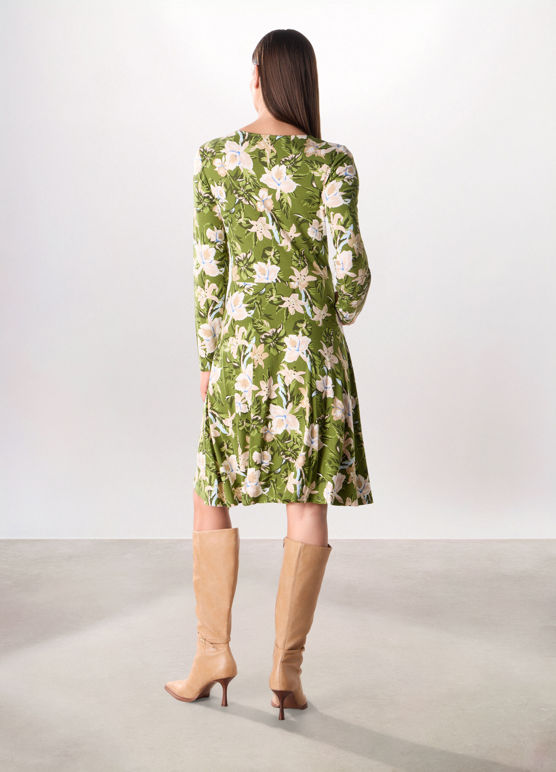 Abito corto in viscosa stretch donna_1