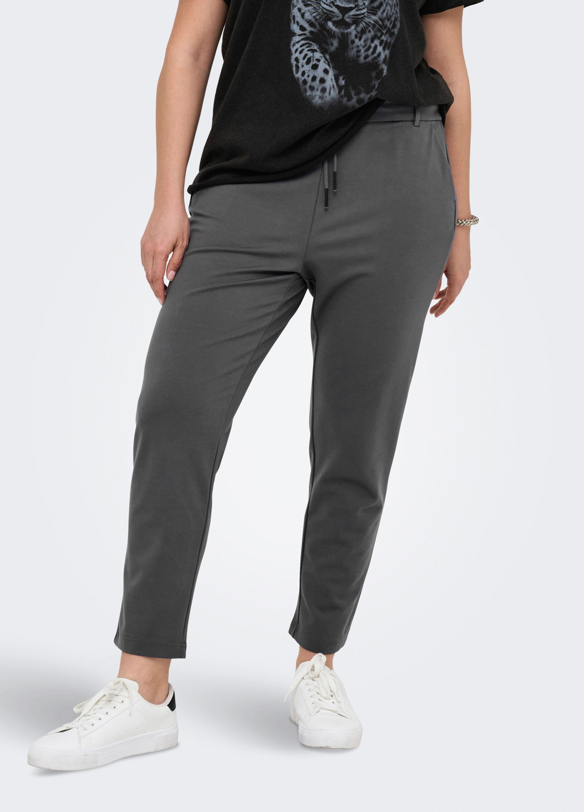 Pantaloni regular fit con coulisse_0