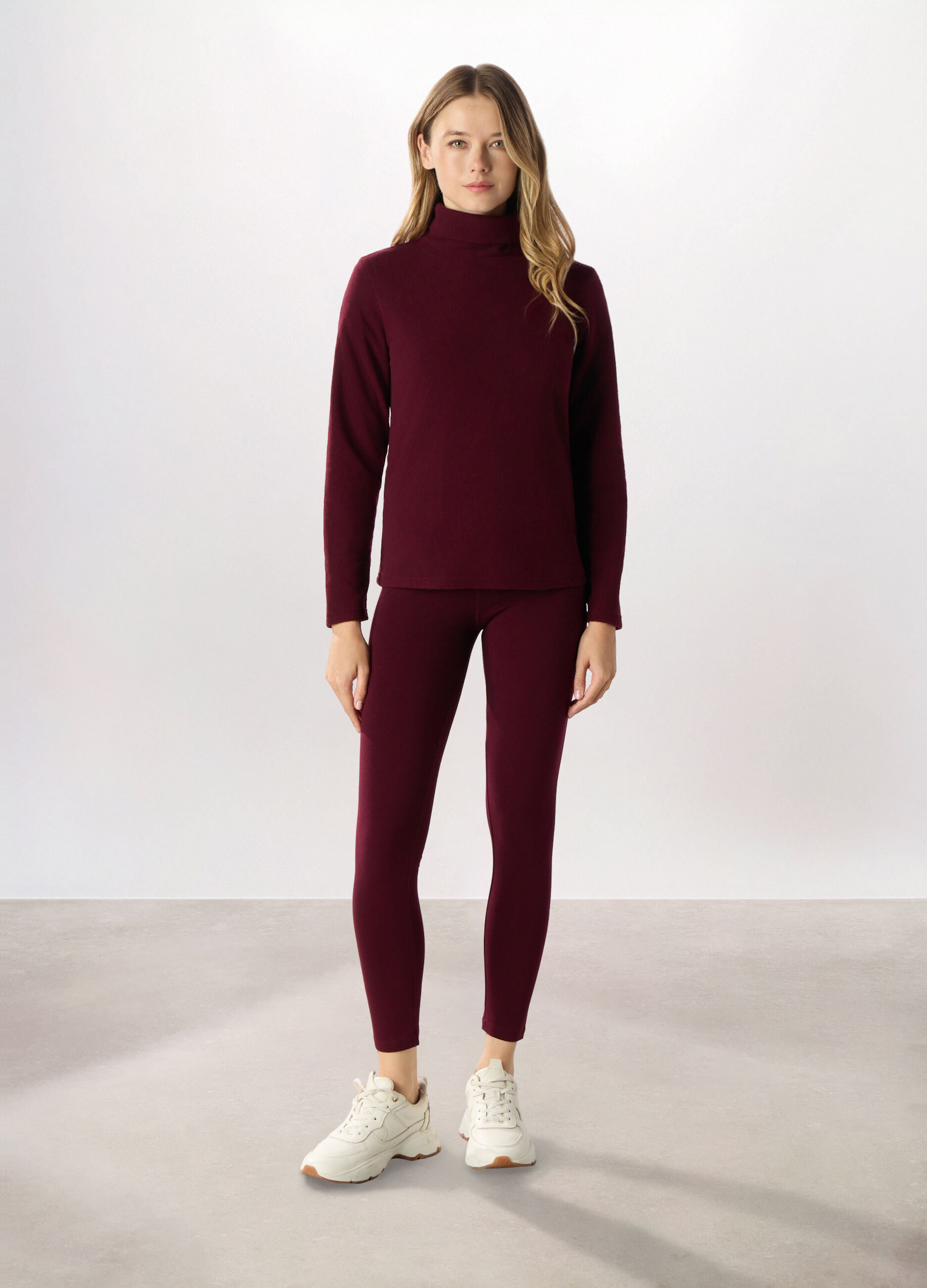Leggings in jersey di cotone stretch donna Holistic fitness_0