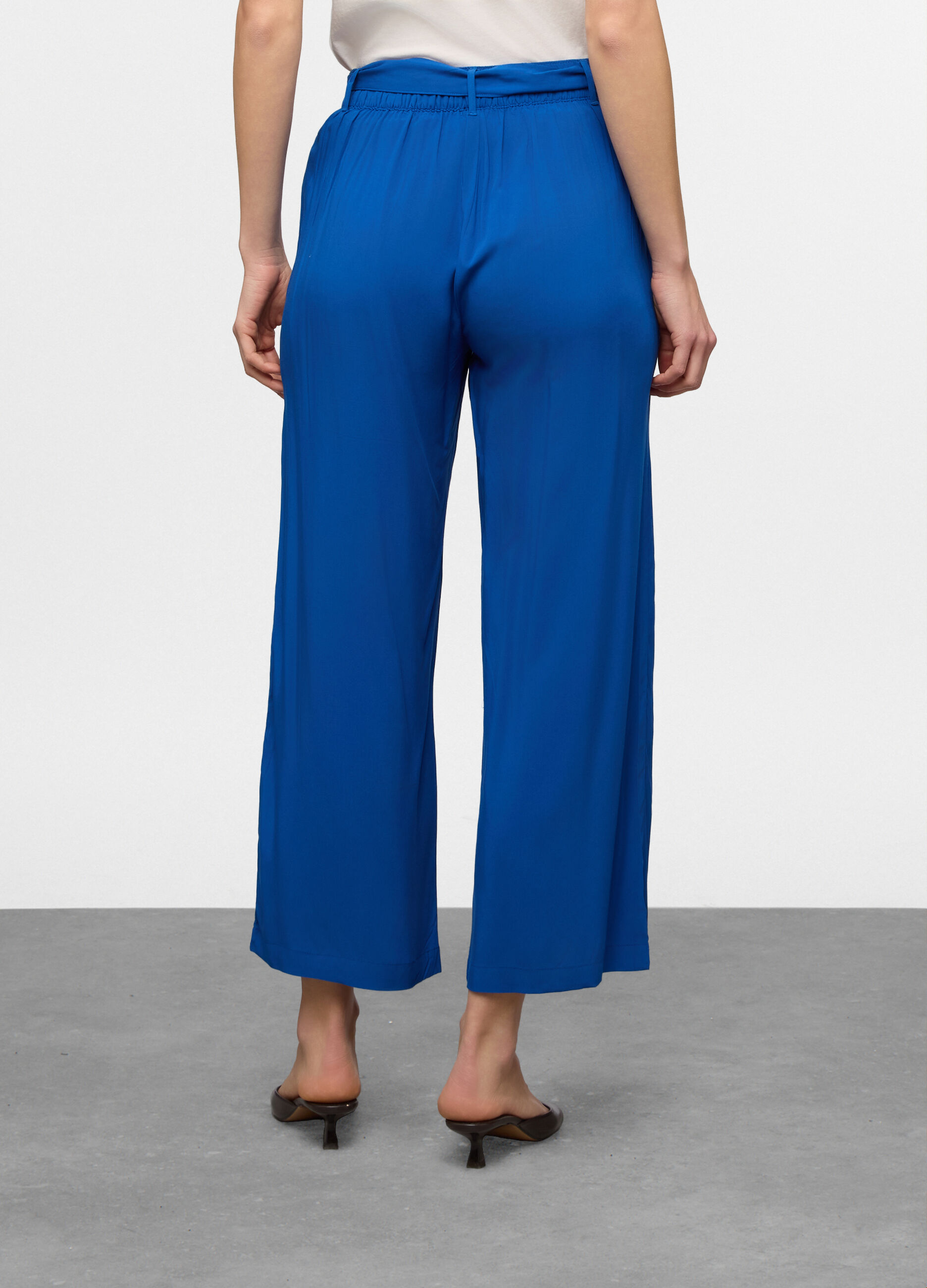 Pantaloni Wide leg in pura viscosa donna_1
