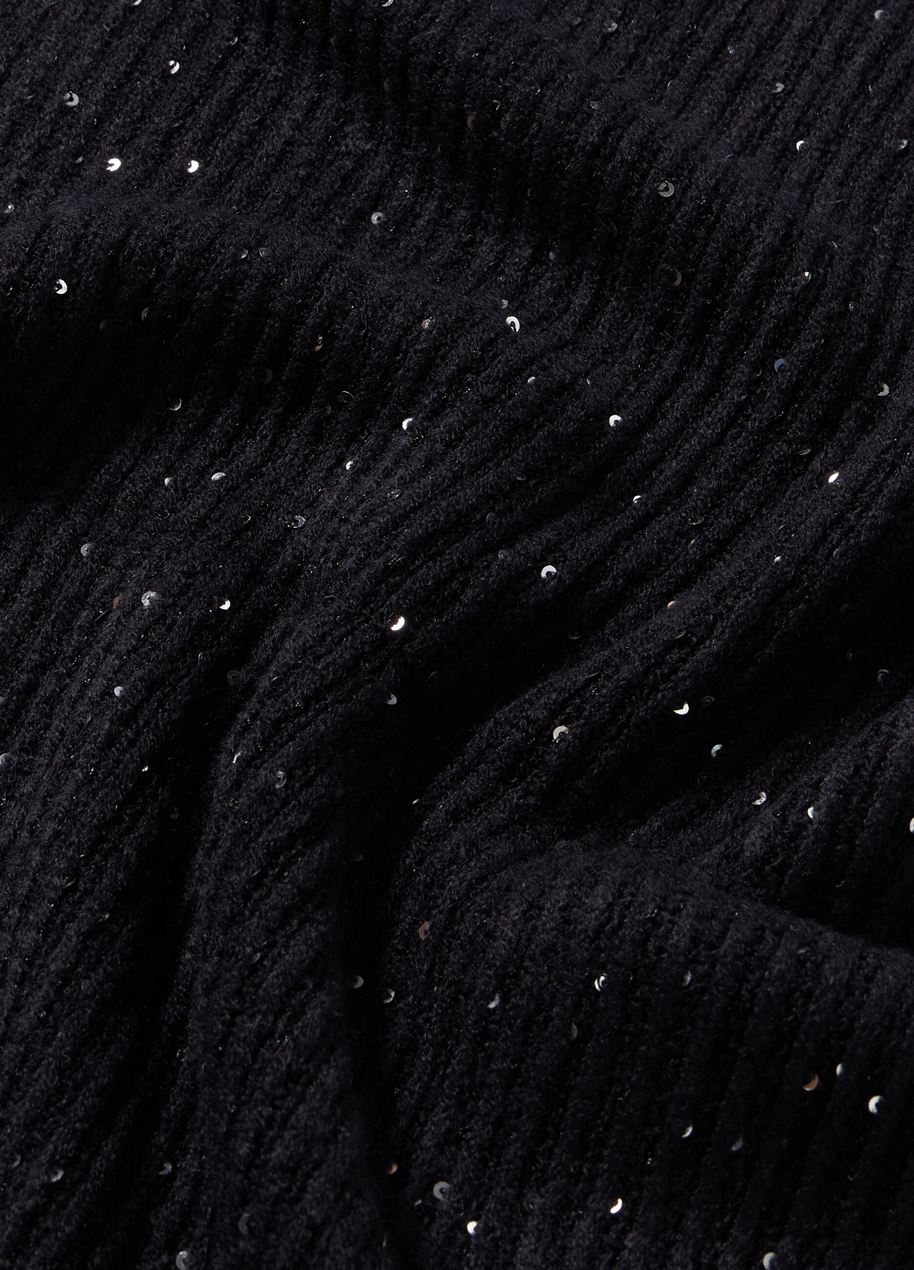 Sciarpa in costina con paillettes donna_1