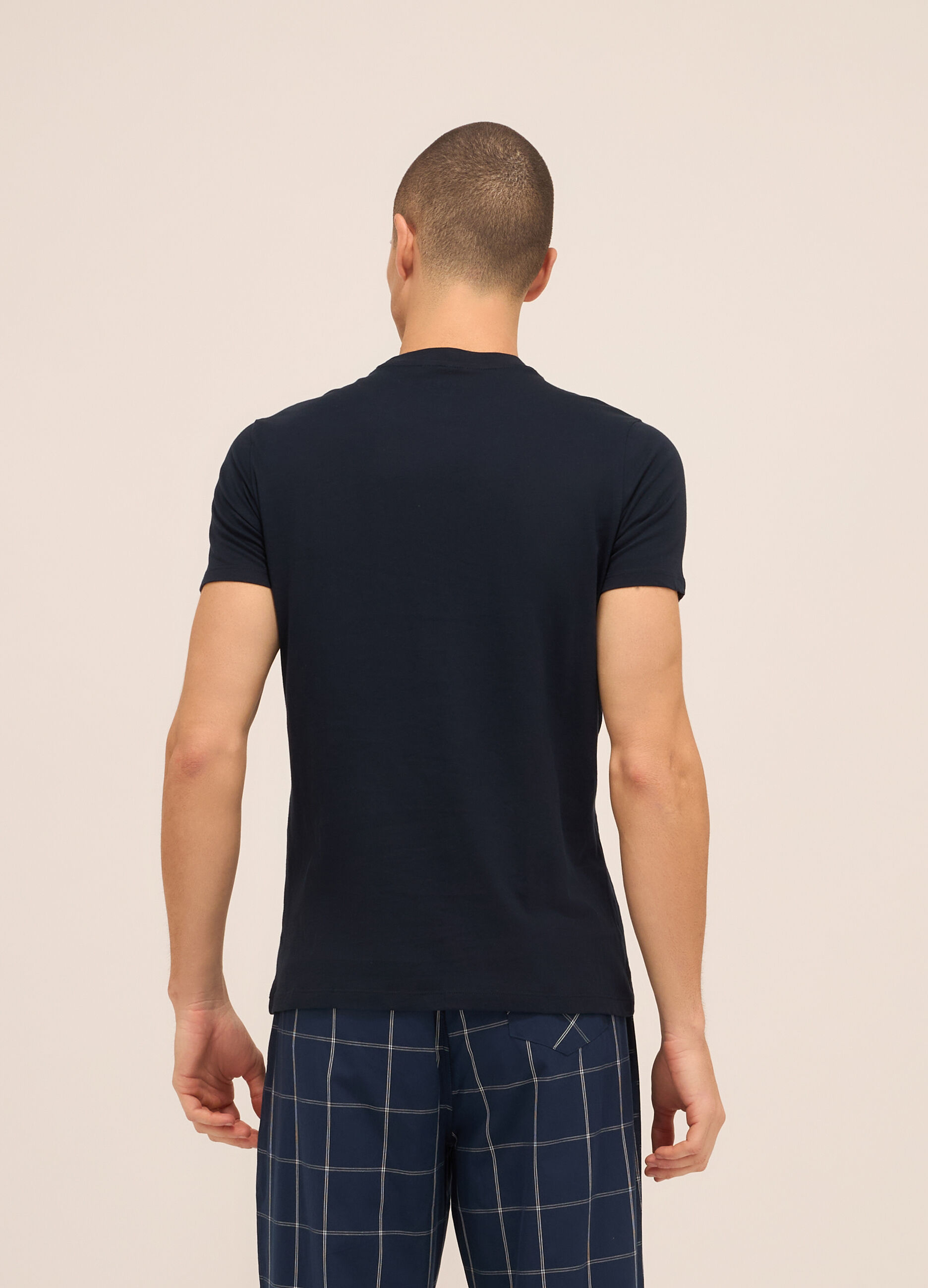 T-shirt girocollo in puro cotone uomo_1