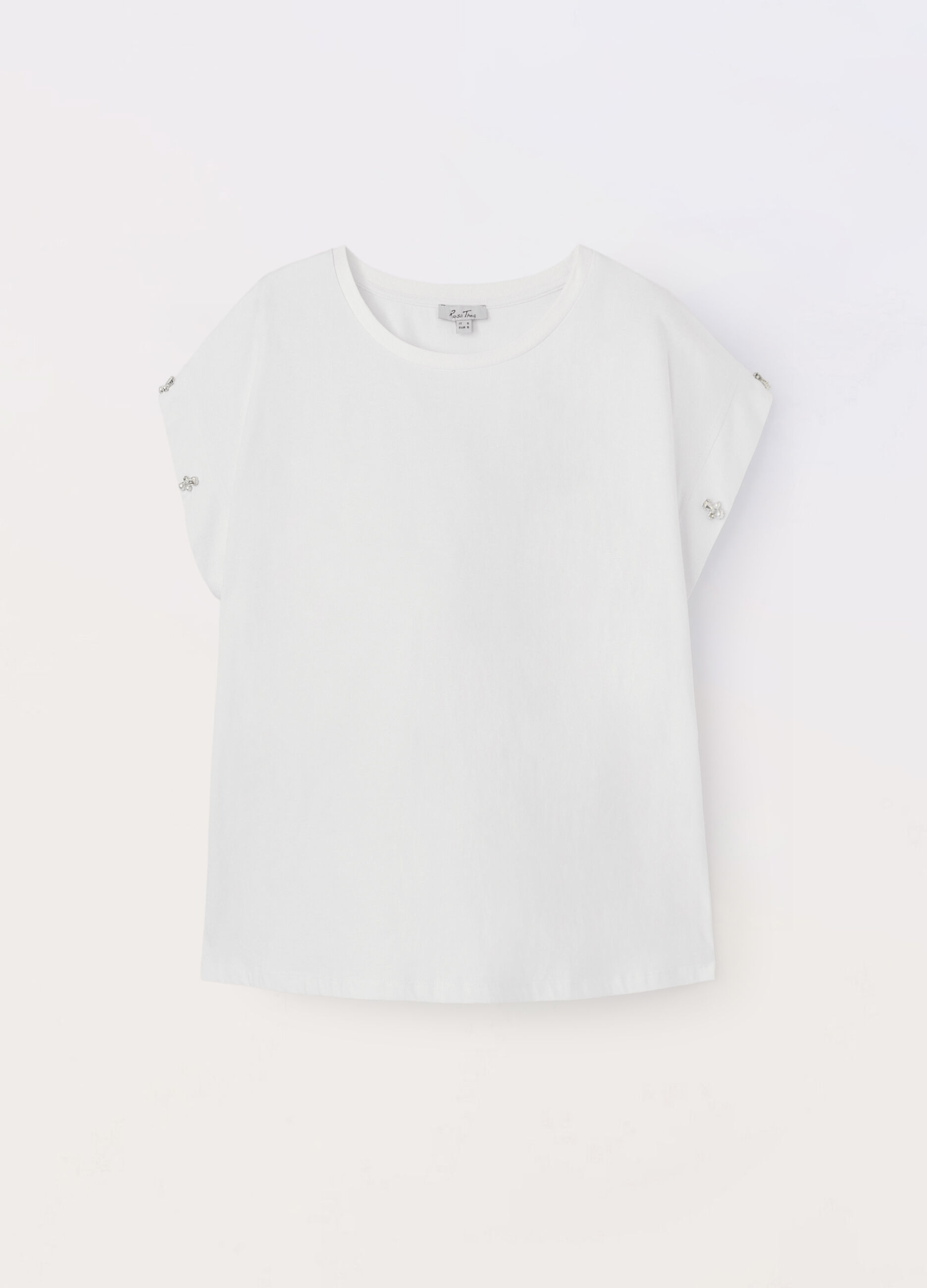 T-shirt in jersey di puro cotone donna_0