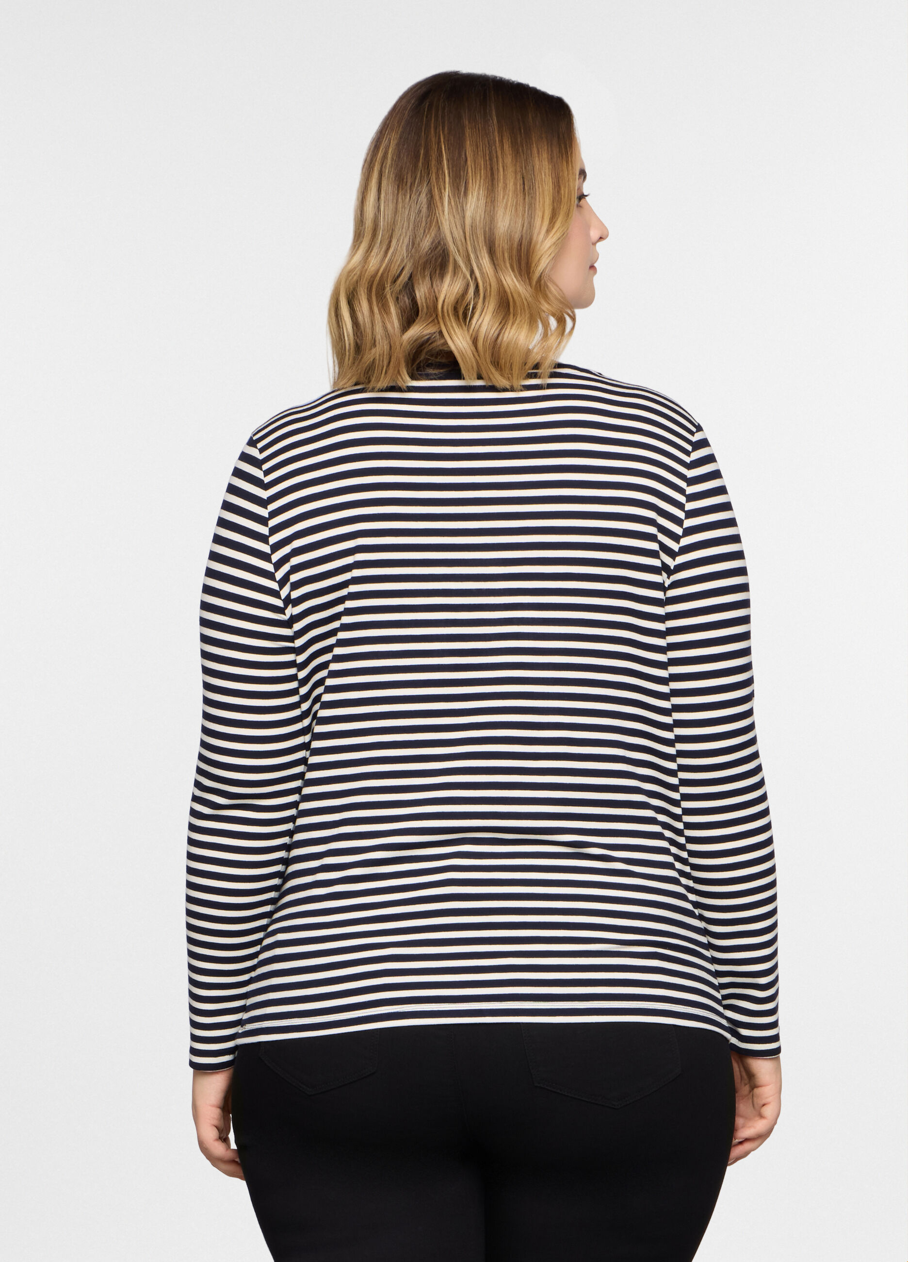 T-shirt girocollo stretch donna curvy_1