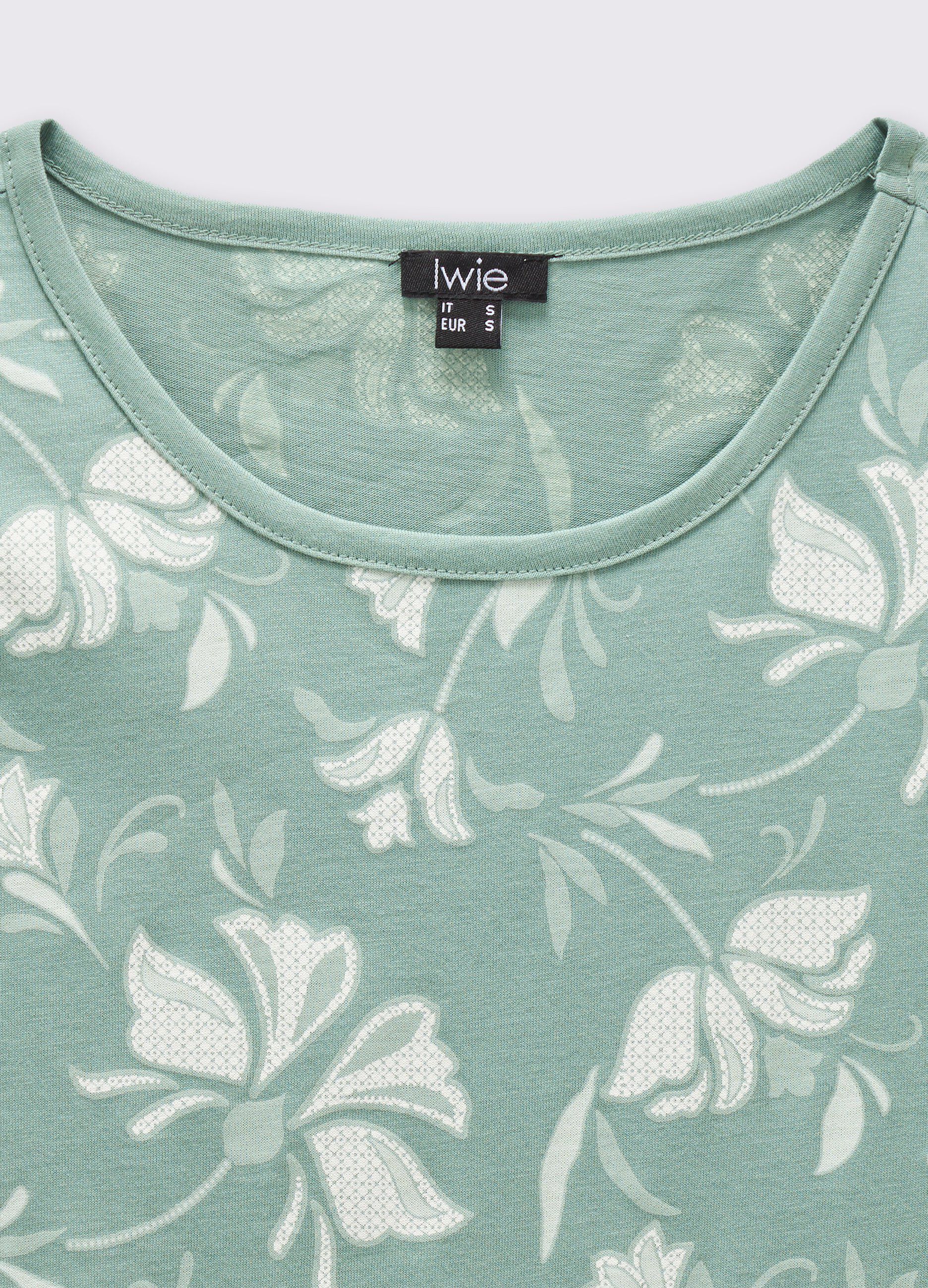 T-shirt in puro cotone con stampa donna_1