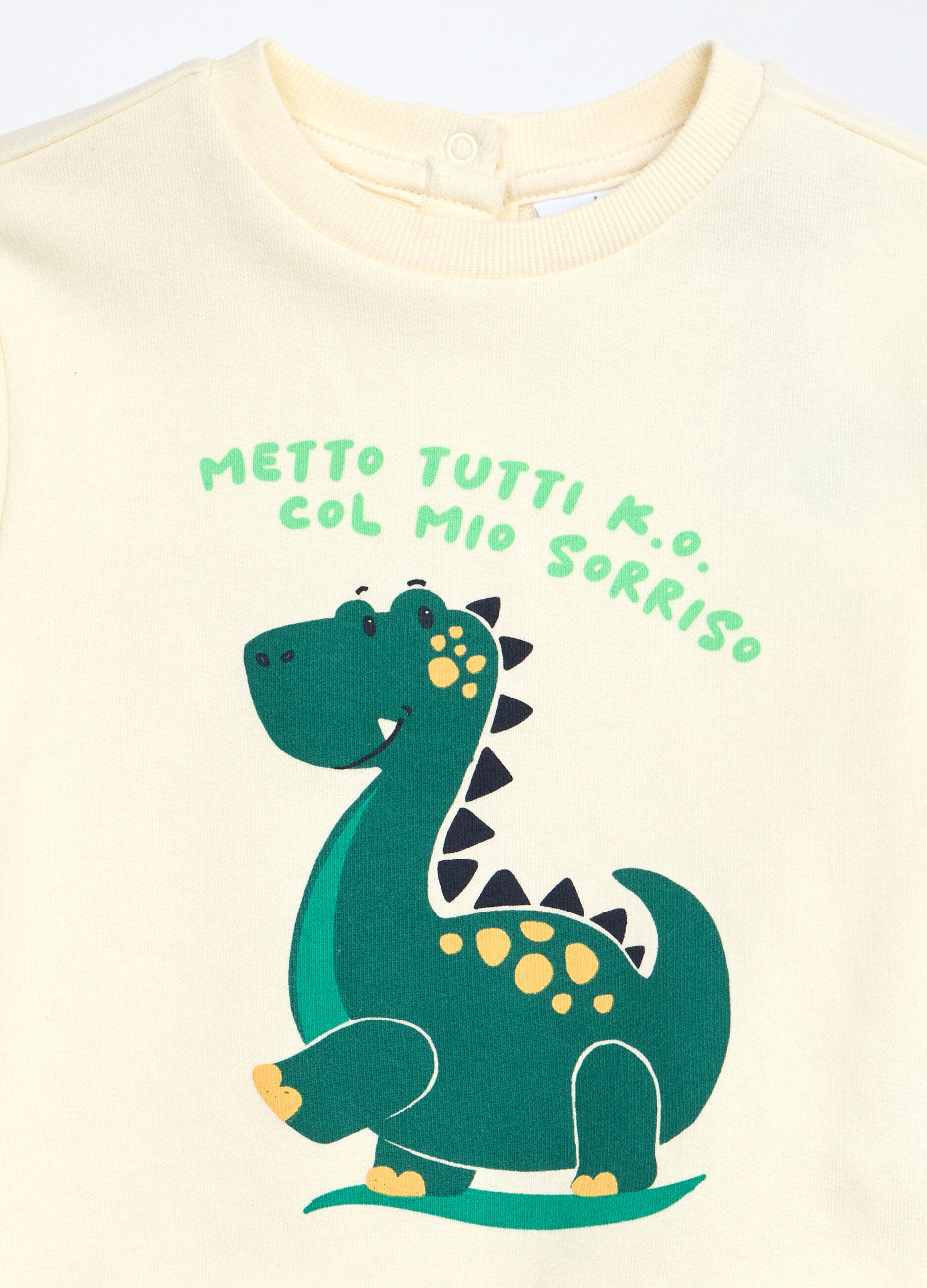 Jogging set in french terry di puro cotone neonato_2