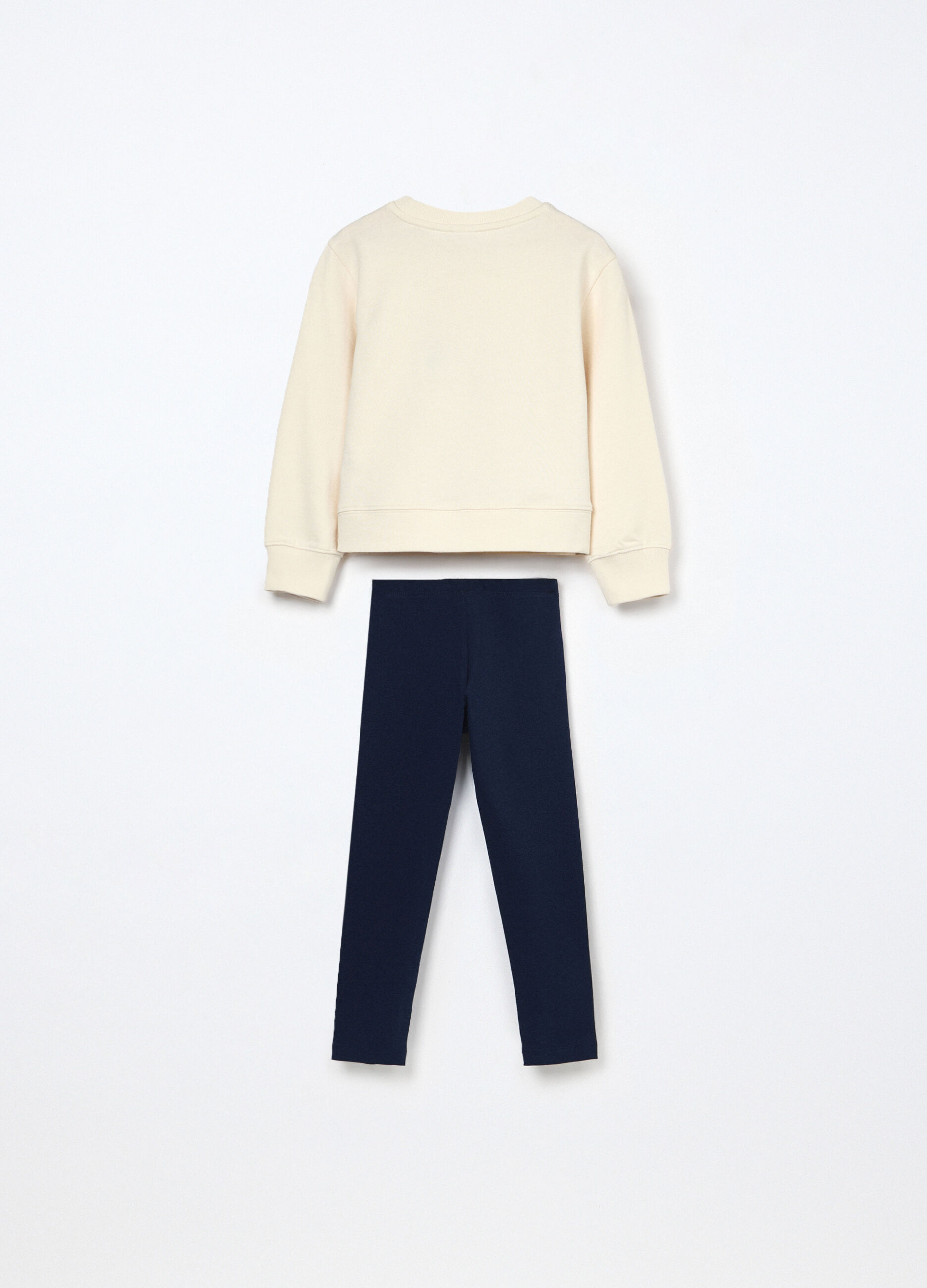 Jogging set in french terry di puro cotone bambina_1