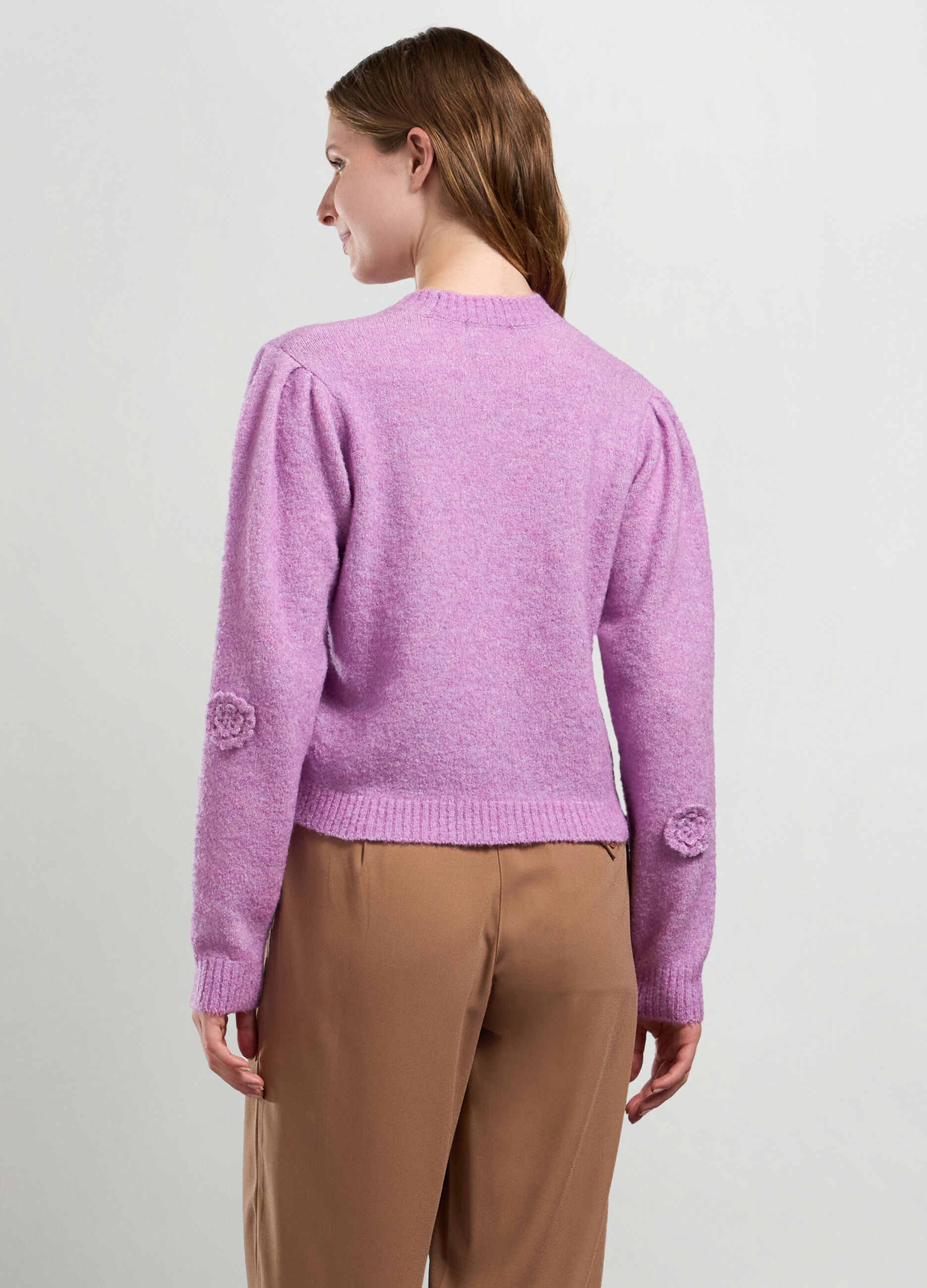 Tricot girocollo con applicazioni donna_1