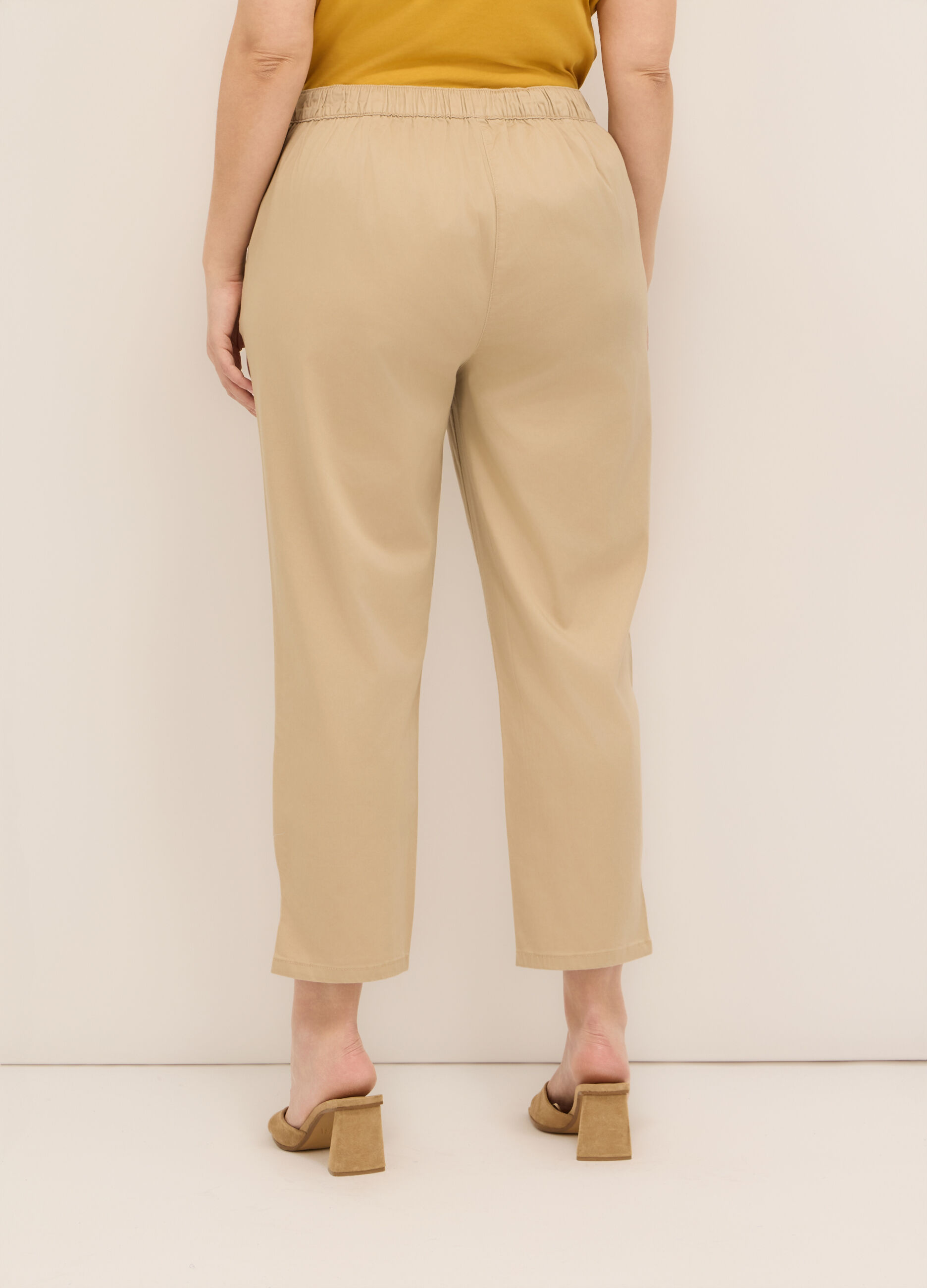 Pantaloni in cotone stretch donna curvy_1