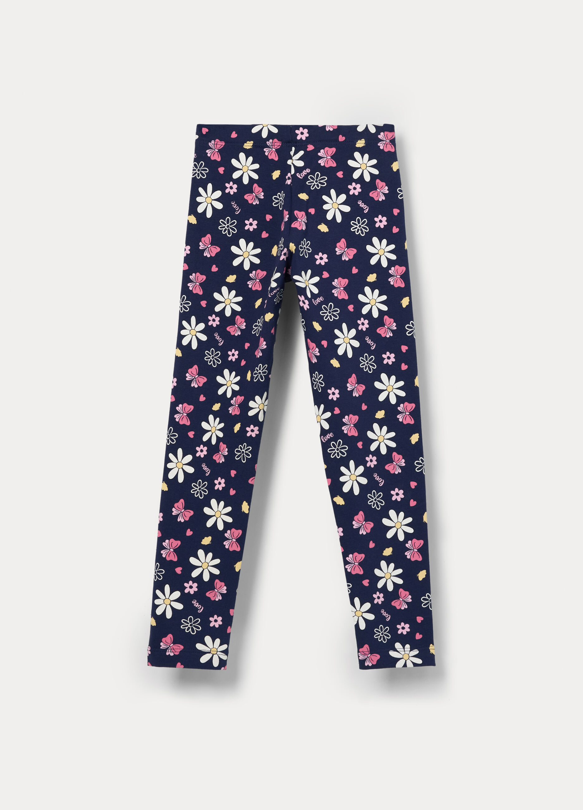 Leggings in french terry di cotone bambina_1