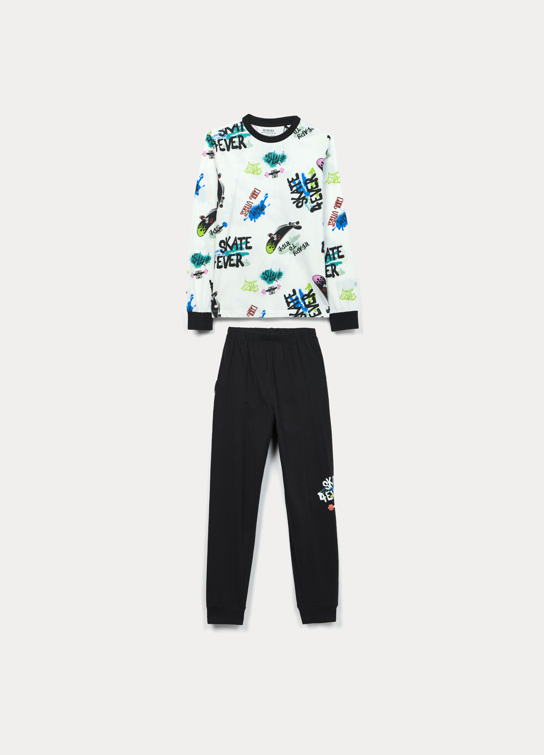 Set pigiama lungo in jersey di puro cotone ragazzo_0