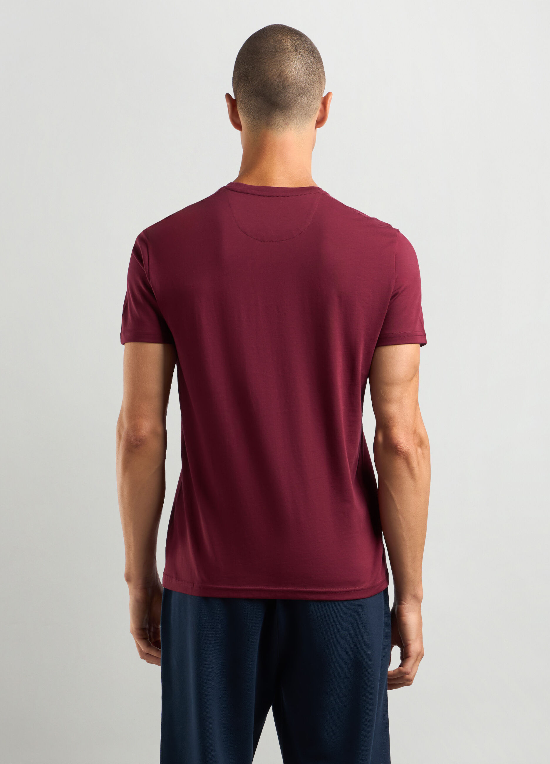 T-shirt girocollo in puro cotone uomo_1