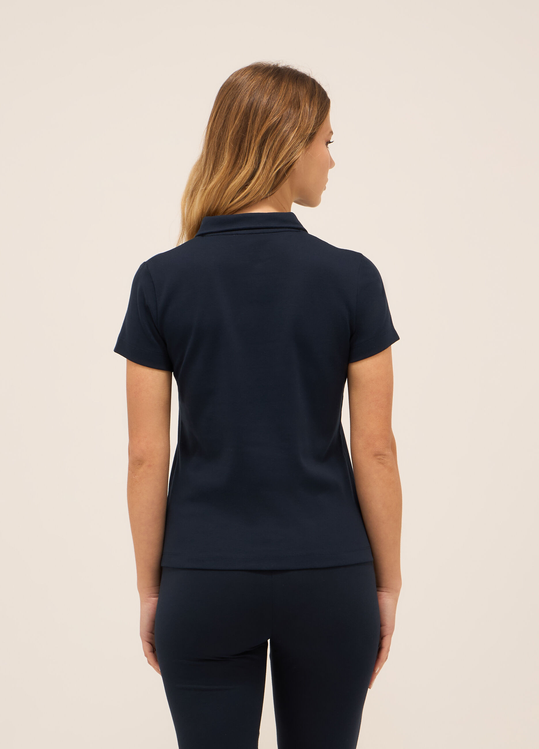 Polo in cotone stretch donna_1