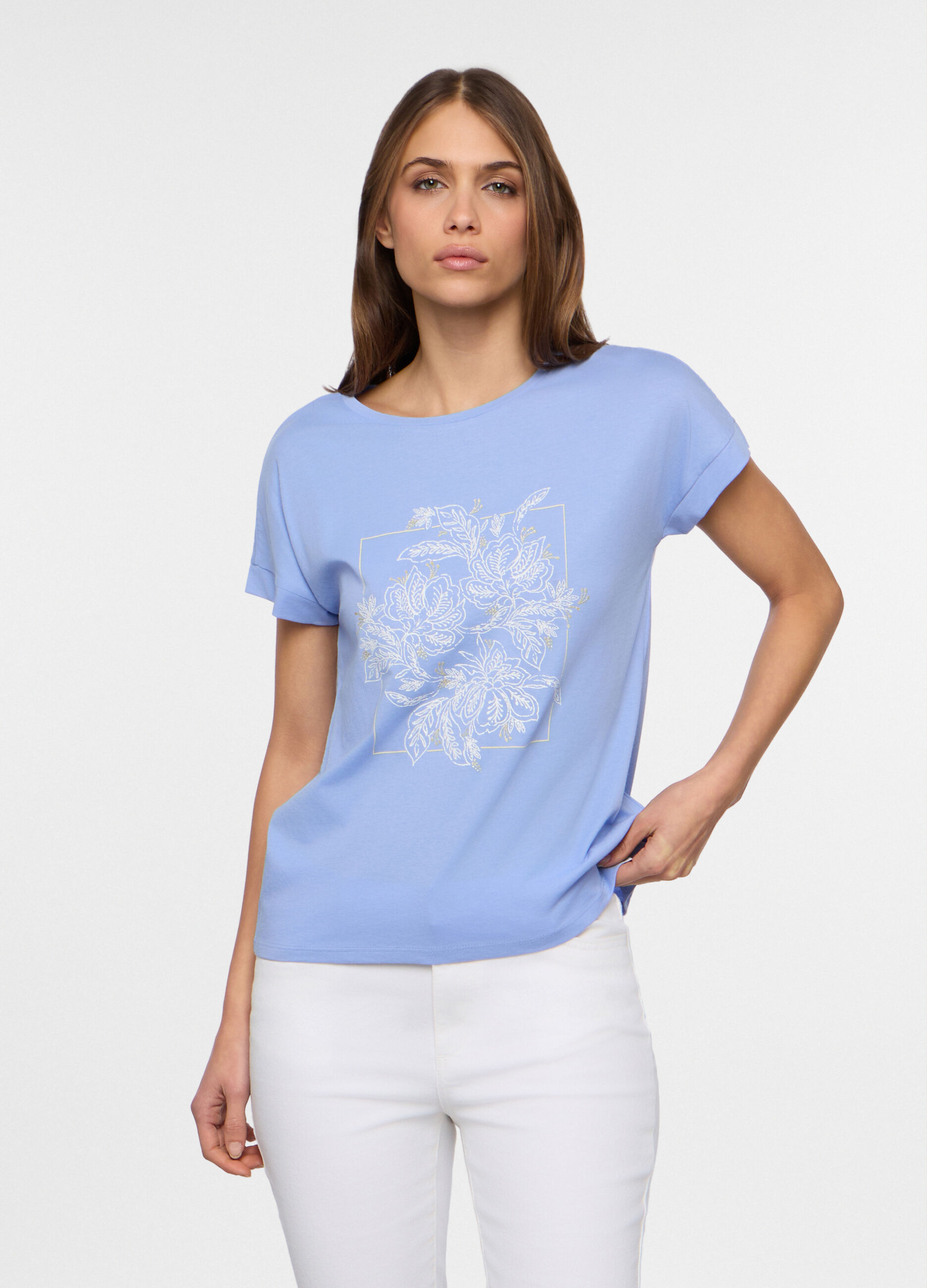 T-shirt girocollo donna_0