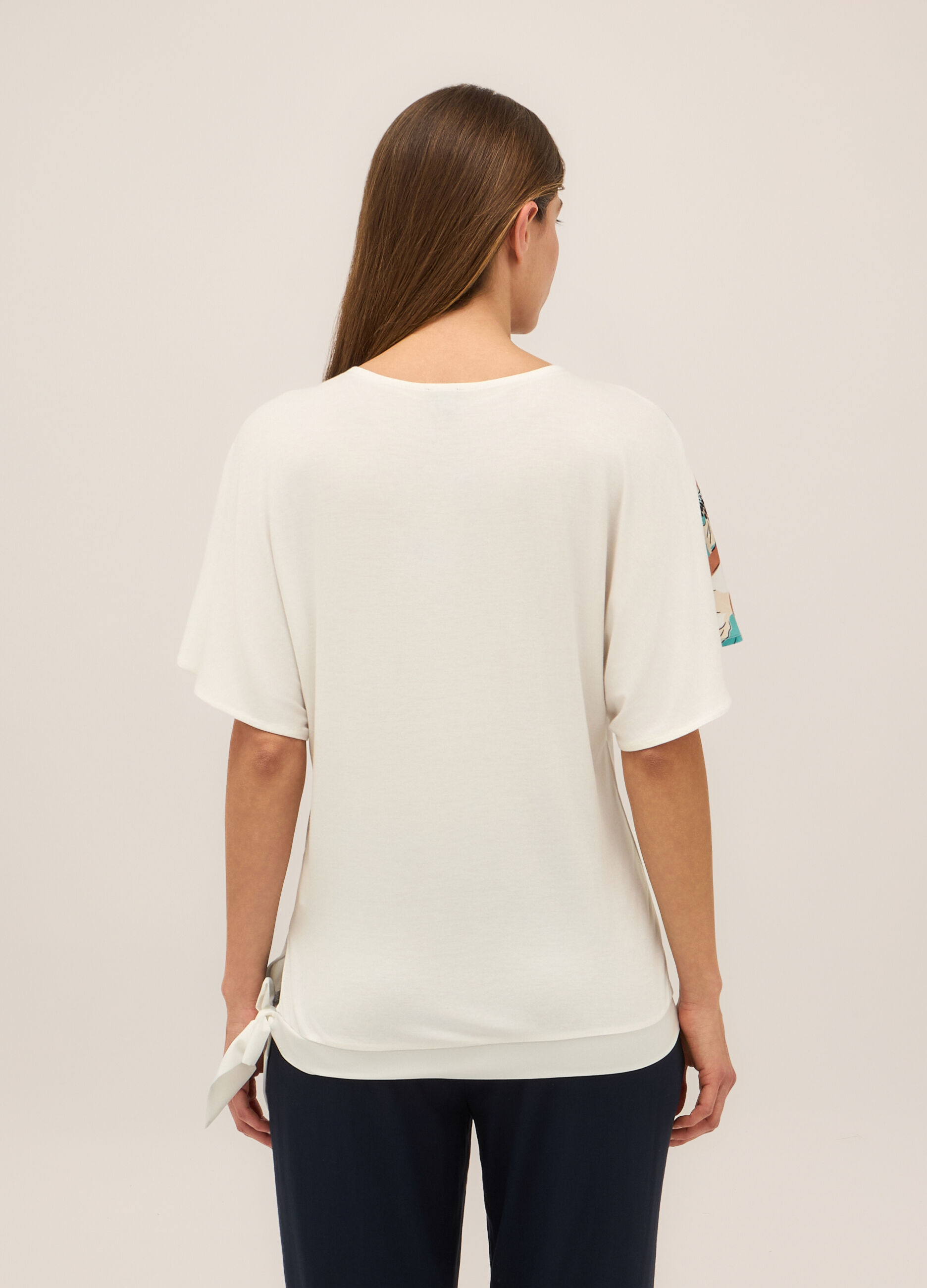 T-shirt con maniche ad aletta donna_1