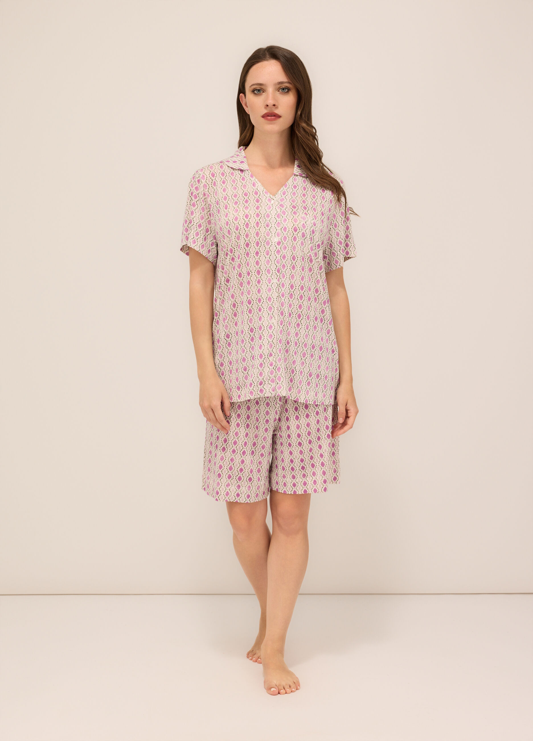 Set pigiama in jersey di pura viscosa donna_0