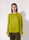 Blusa in viscosa cr&ecirc;pe con maniche a sbuffo donna_1