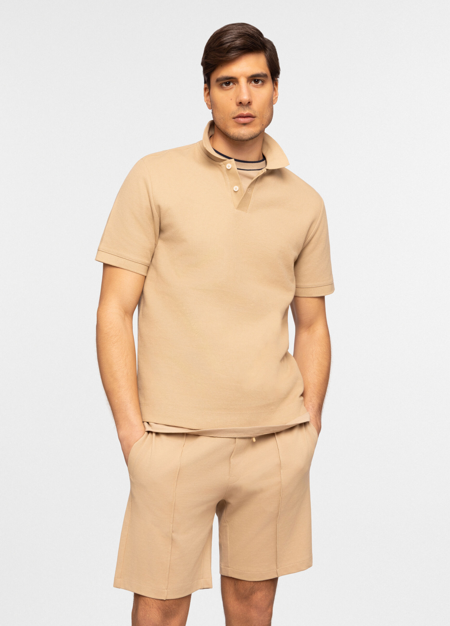 Polo in cotone a maniche corte uomo_0