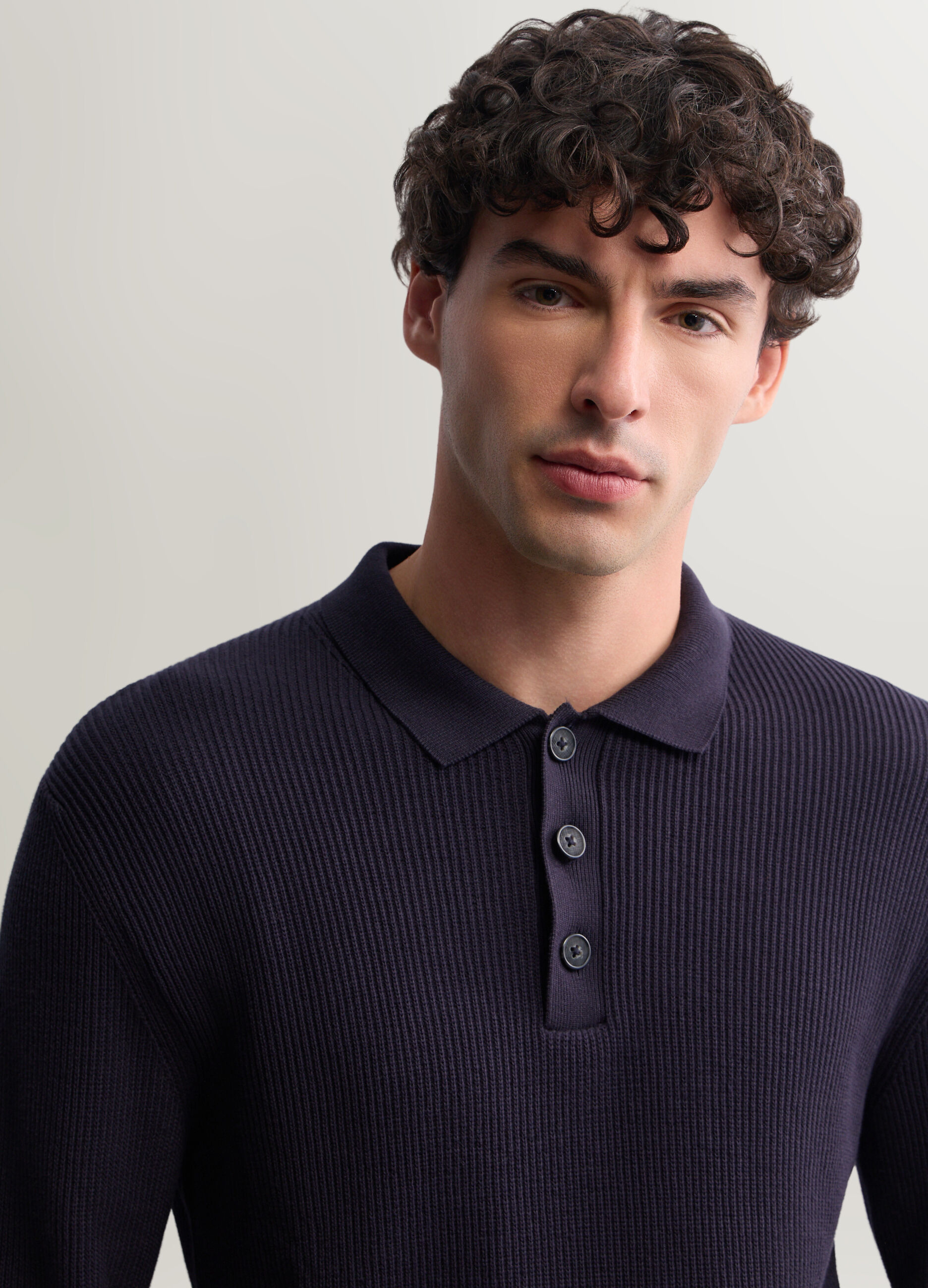 Polo in maglia a maniche lunghe uomo_2