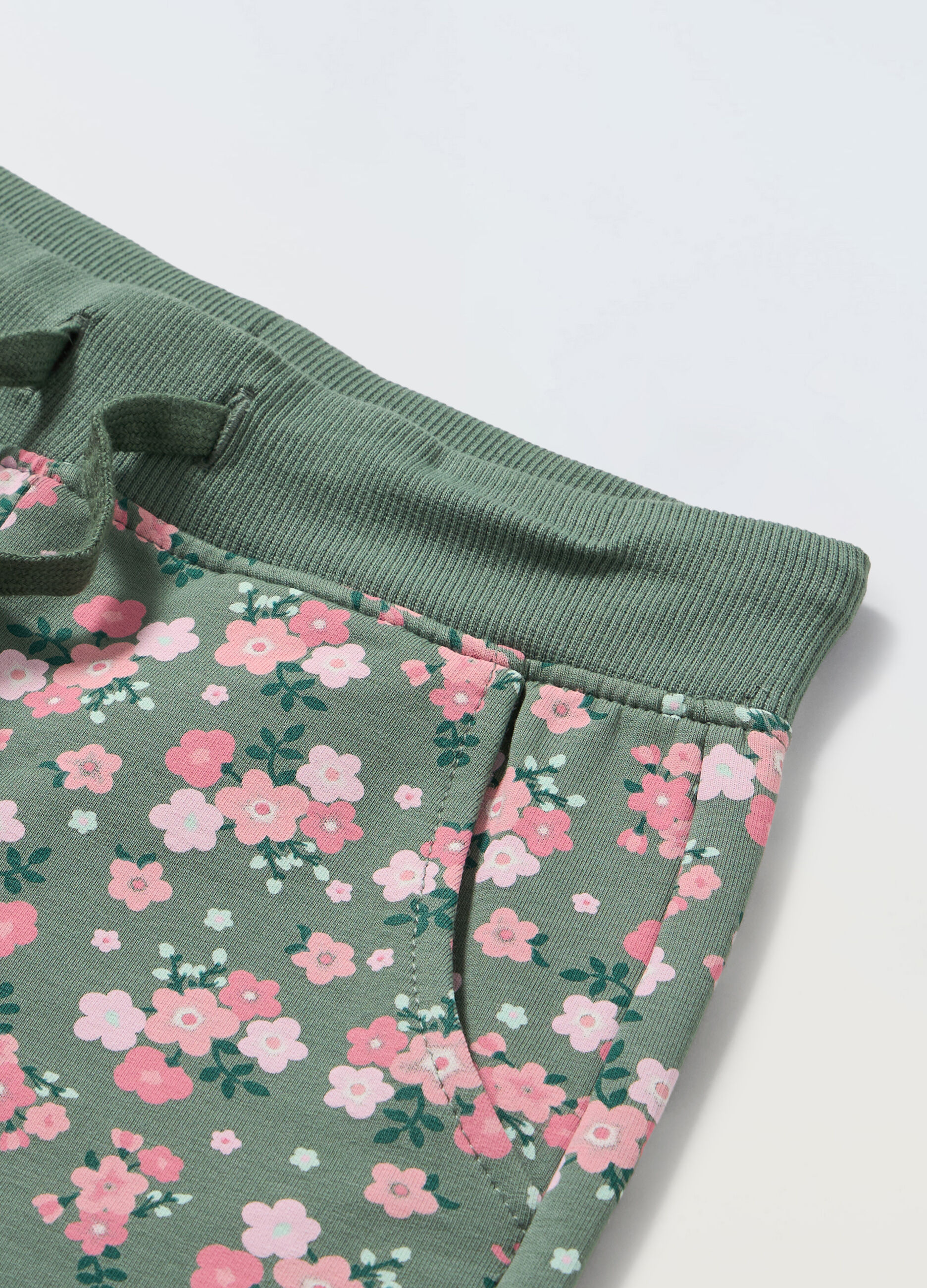 Joggers in french terry stretch bambina_1