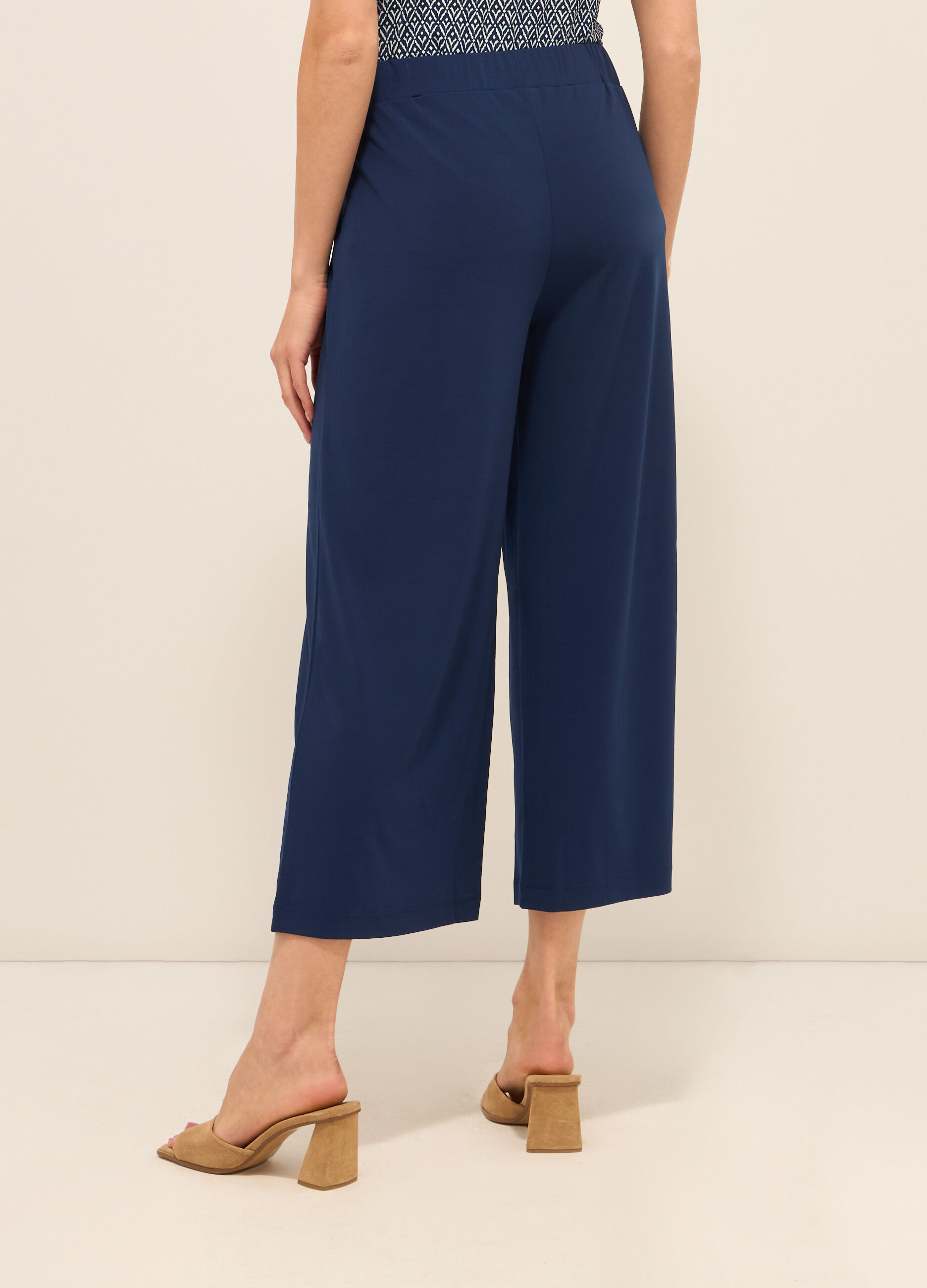 Pantaloni in tessuto stretch donna_1
