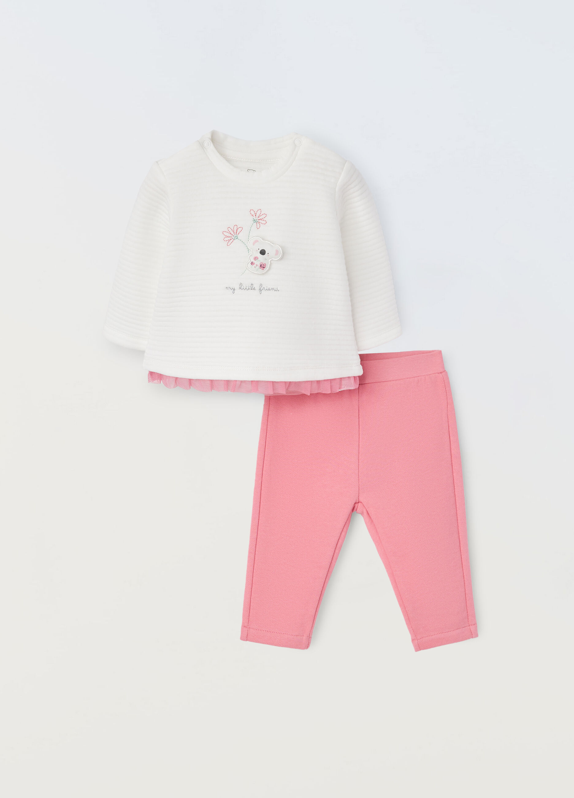 Jogging set in misto cotone neonata_0
