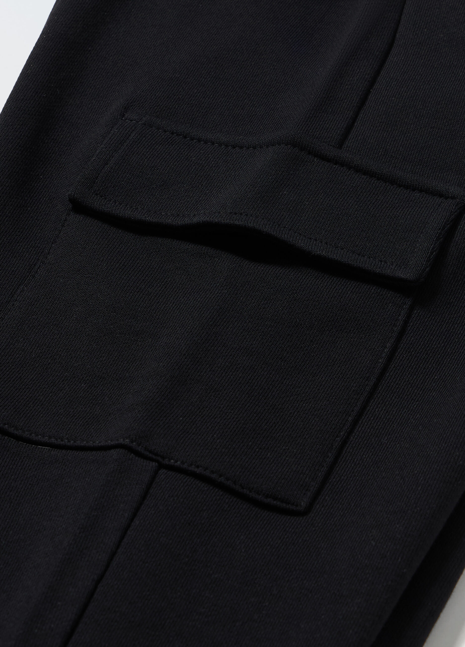 Joggers cargo in french terry di puro cotone ragazza_1