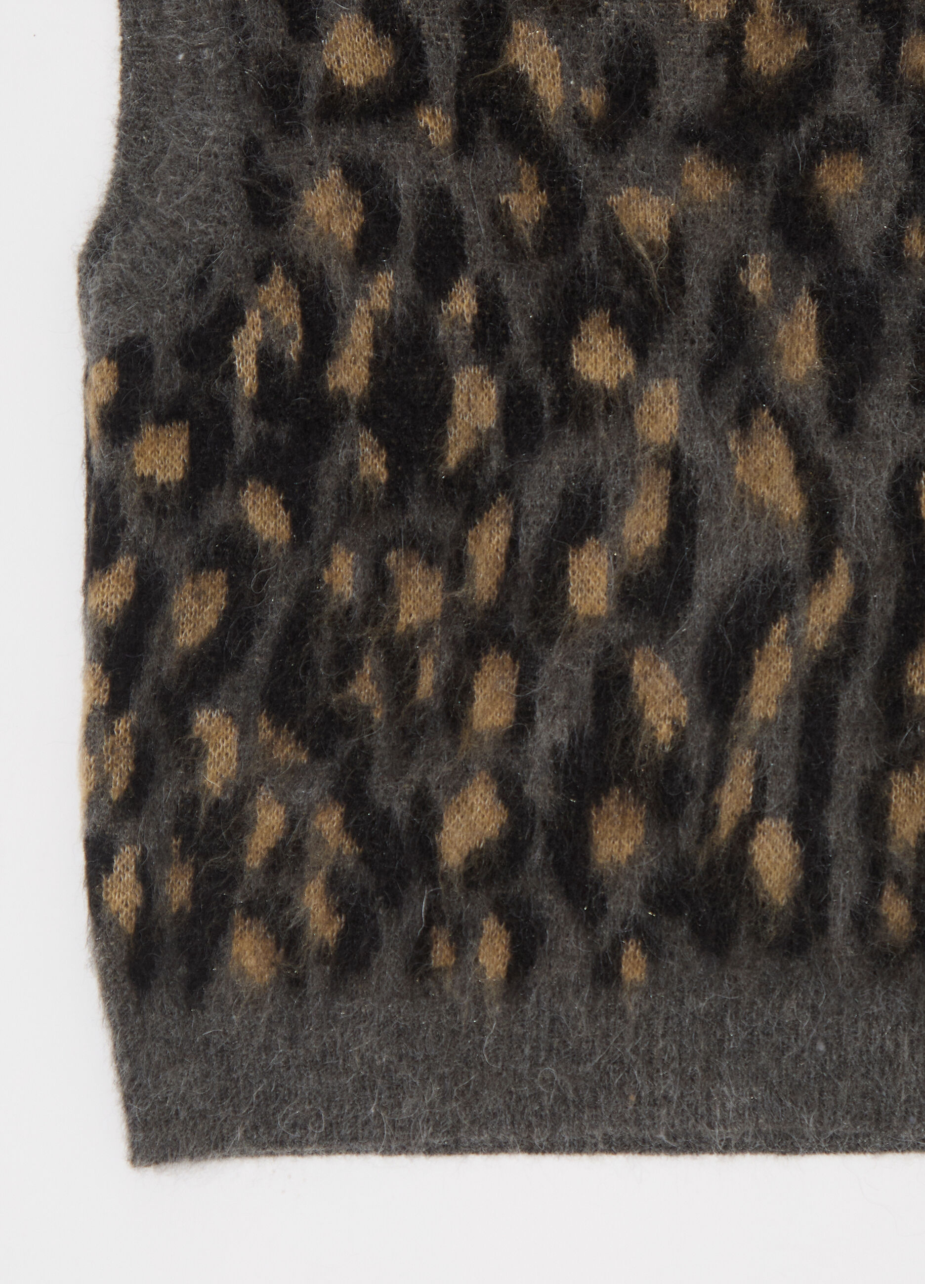Gilet tricot in filato peloso misto mohair donna_6