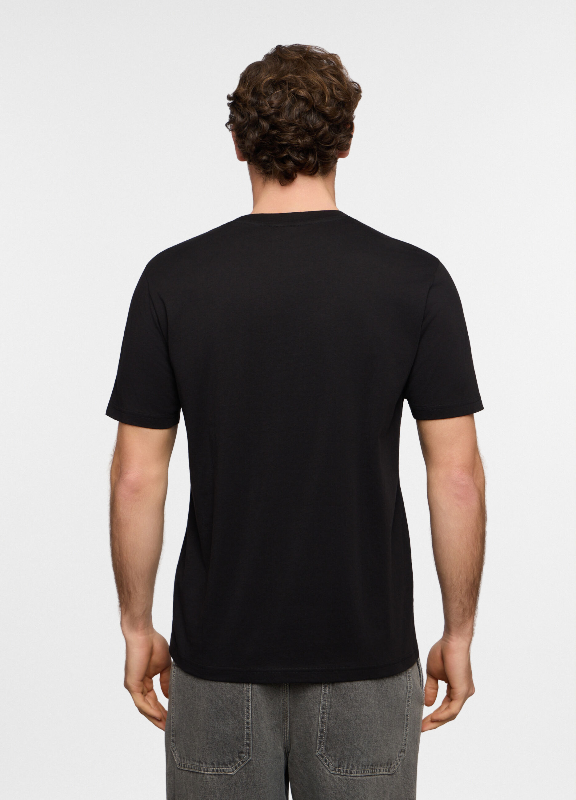 T-shirt girocollo con stampa AC/DC uomo_1