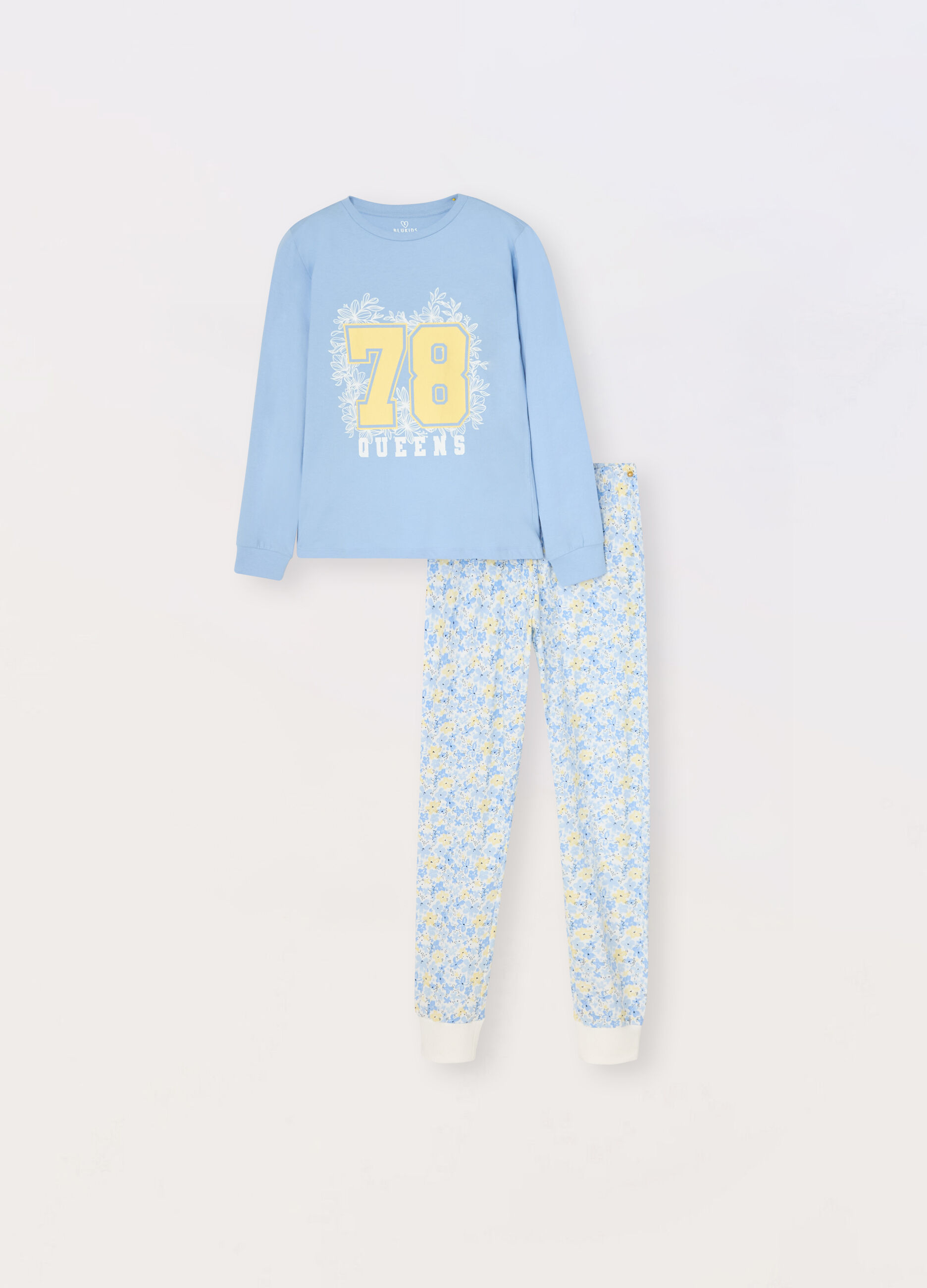 Set pigiama in jersey di puro cotone bambina_0