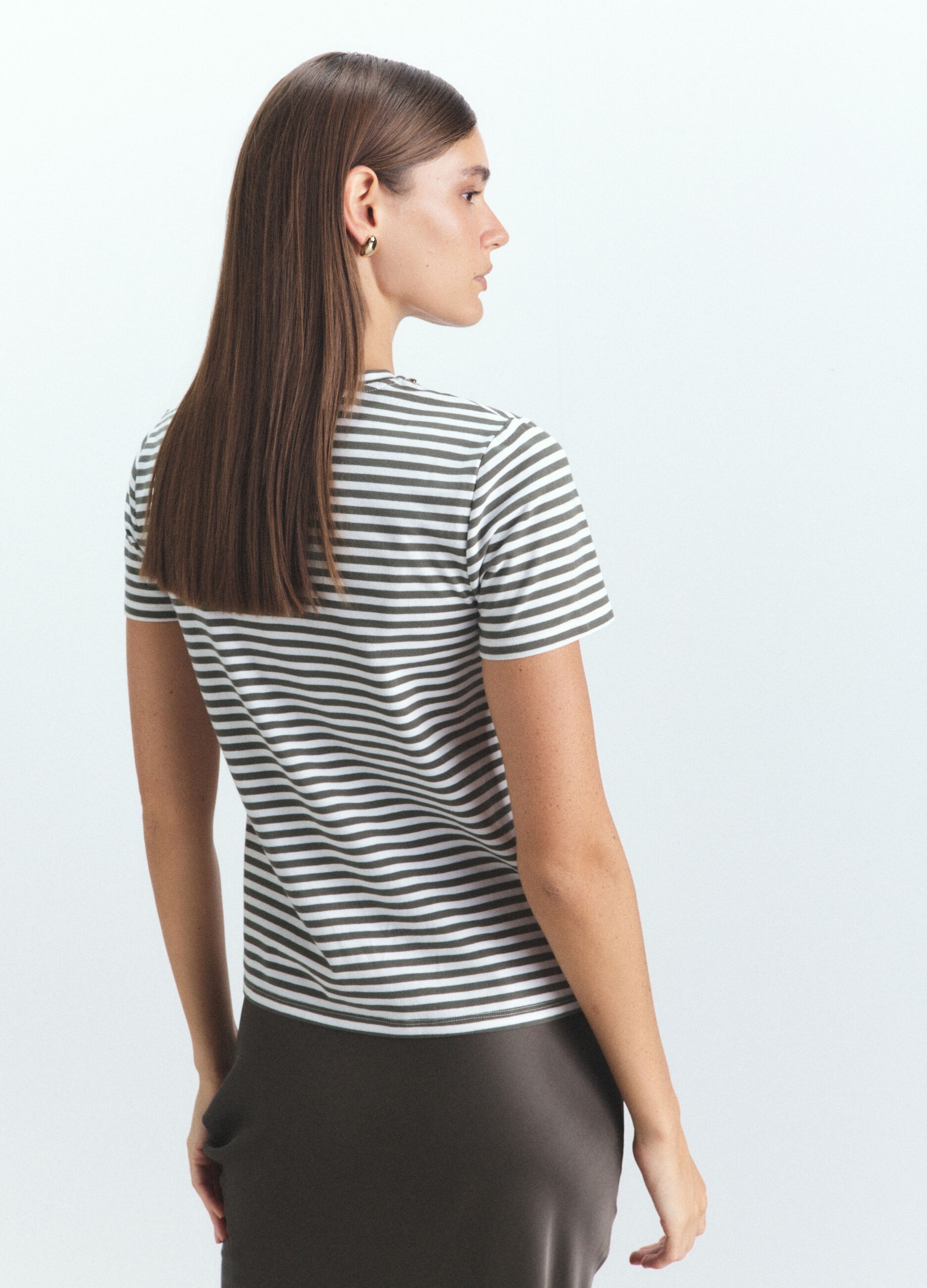 T-shirt girocollo stretch donna_2