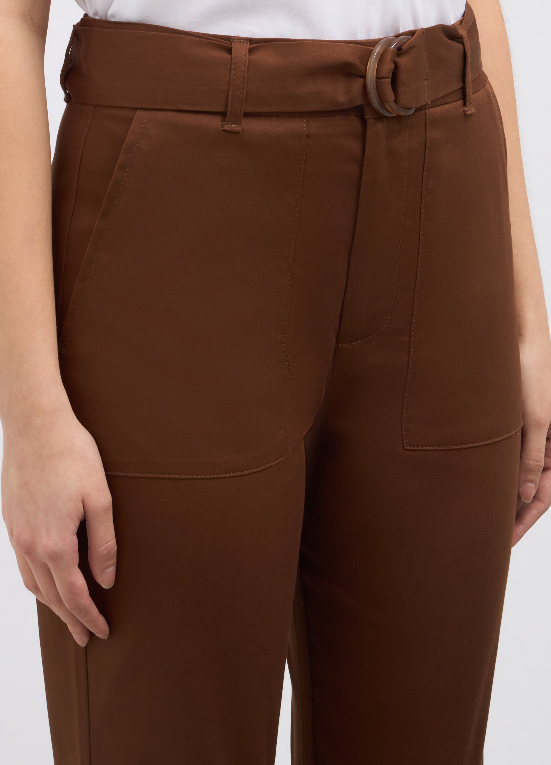 Pantalone a sigaretta con cintura donna_2