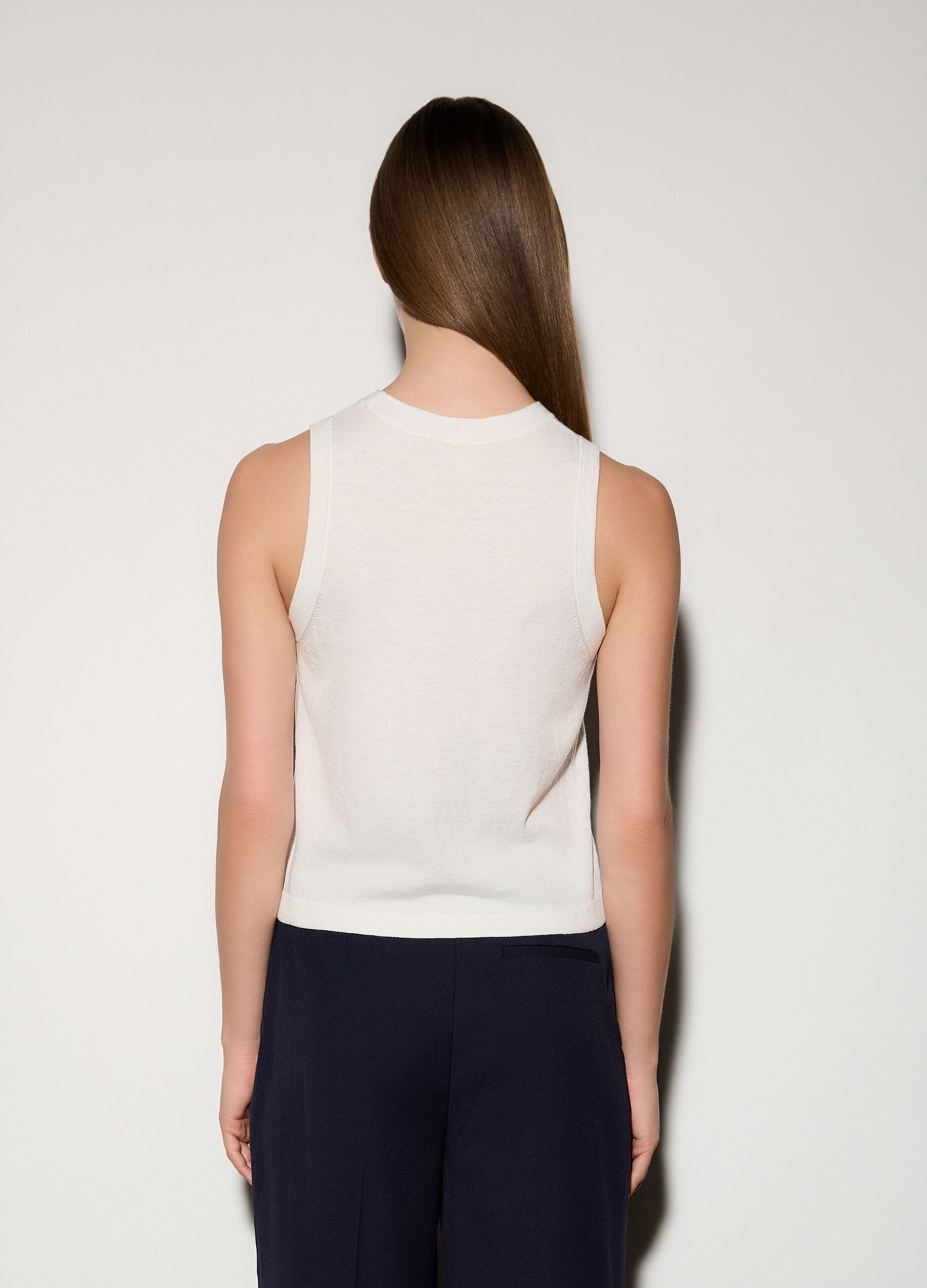 Canotta girocollo rasata donna_2