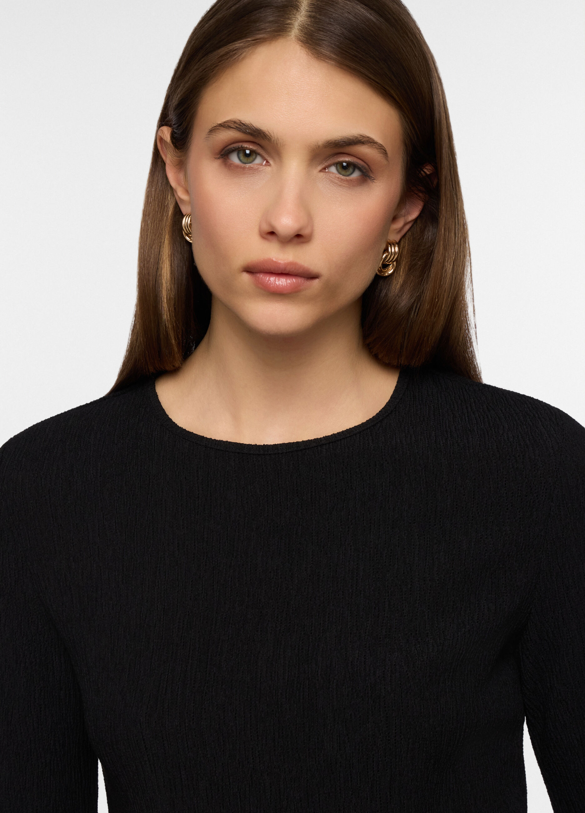 T-shirt girocollo stretch donna_2