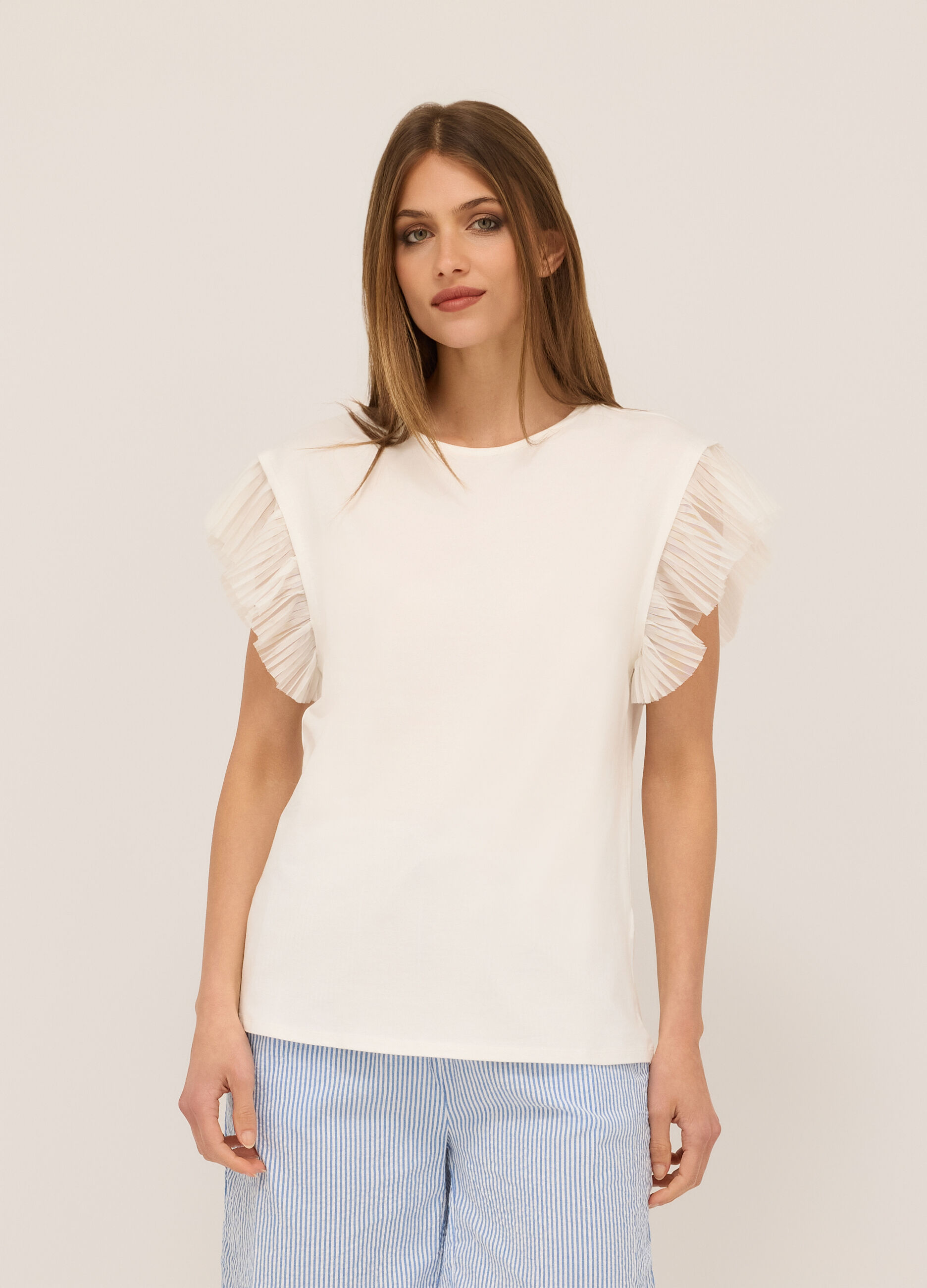 Canotta in jersey di cotone stretch donna_0