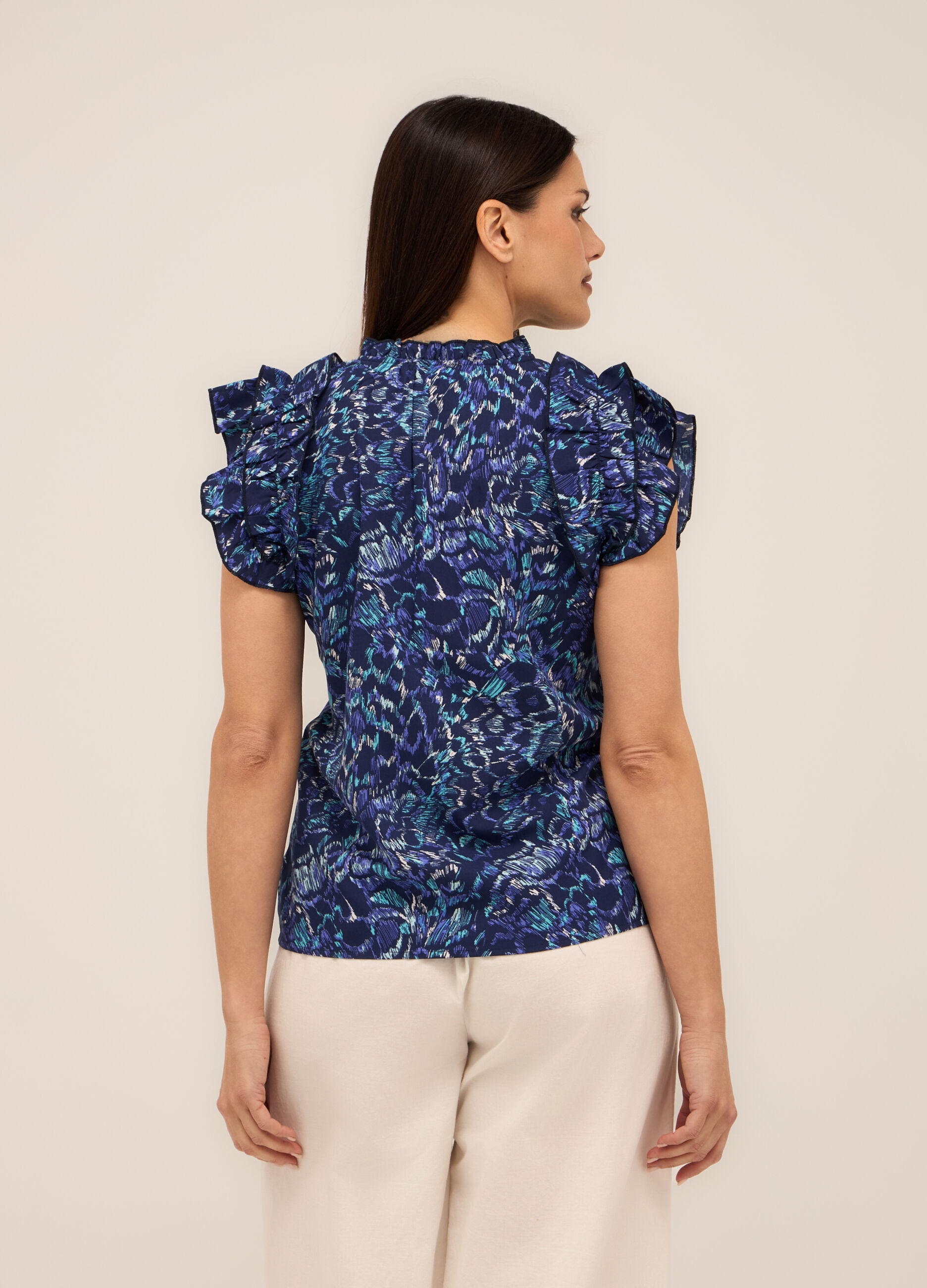 Blusa in american crepe donna_1