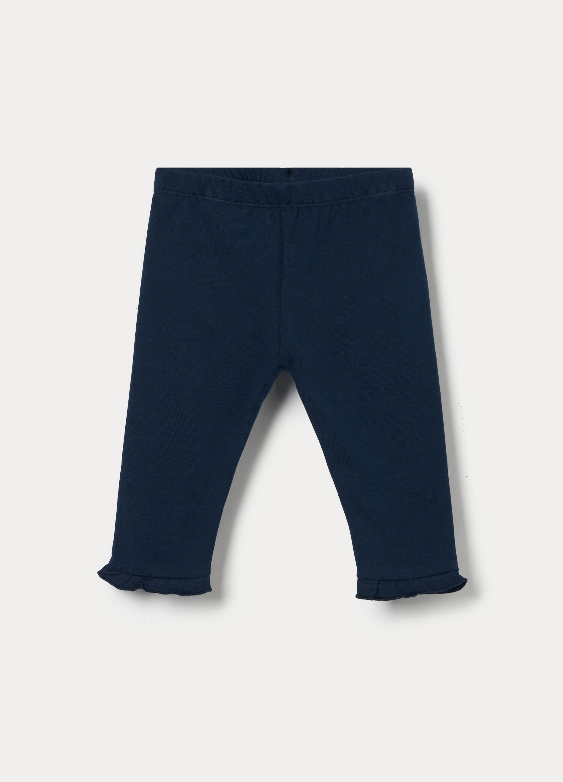 Leggings in french terry di cotone stretch neonata_0