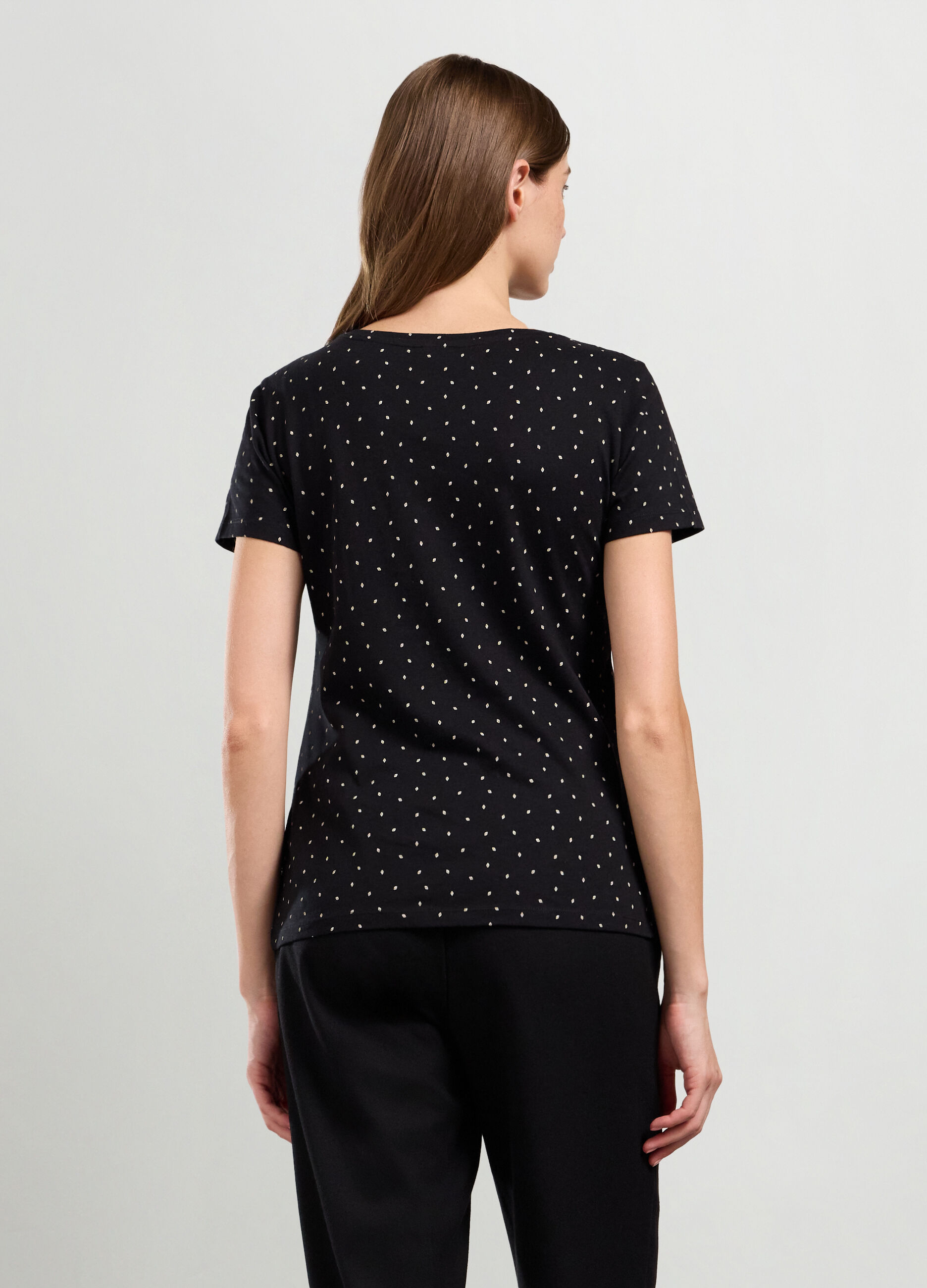 T-shirt in puro cotone con stampa donna_1