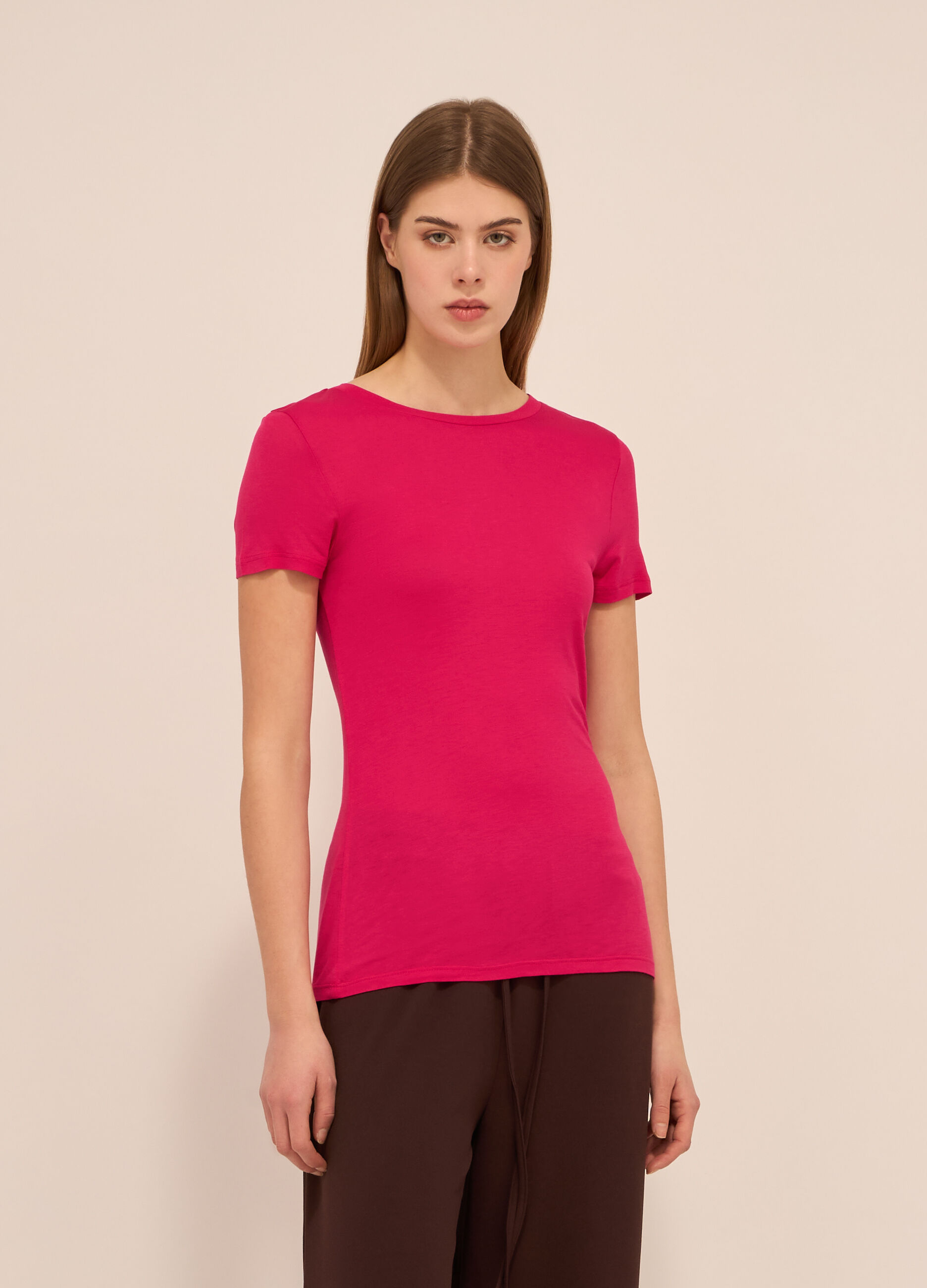 T-shirt in pura viscosa donna_0