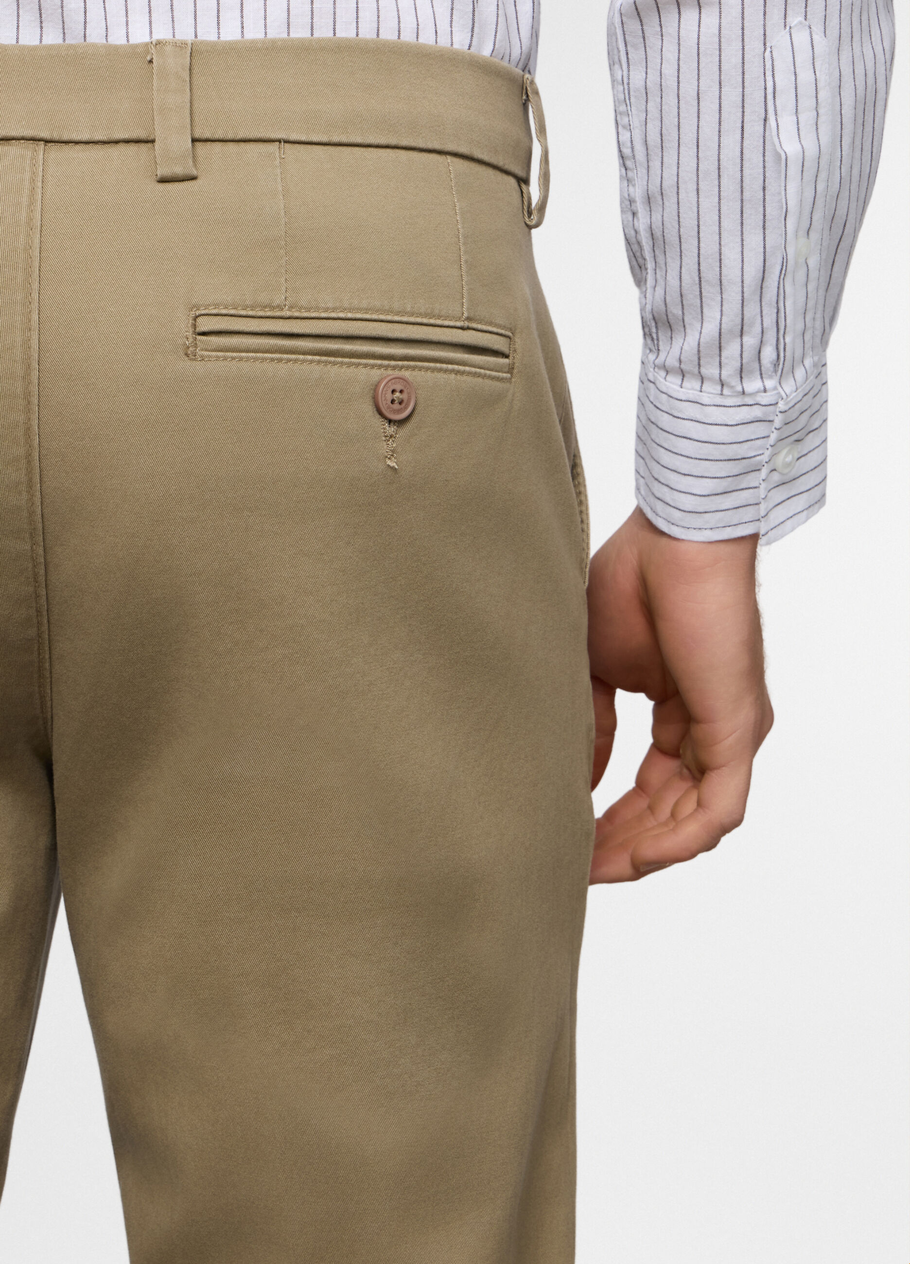 Pantaloni chino slim fit in cotone stretch uomo_2