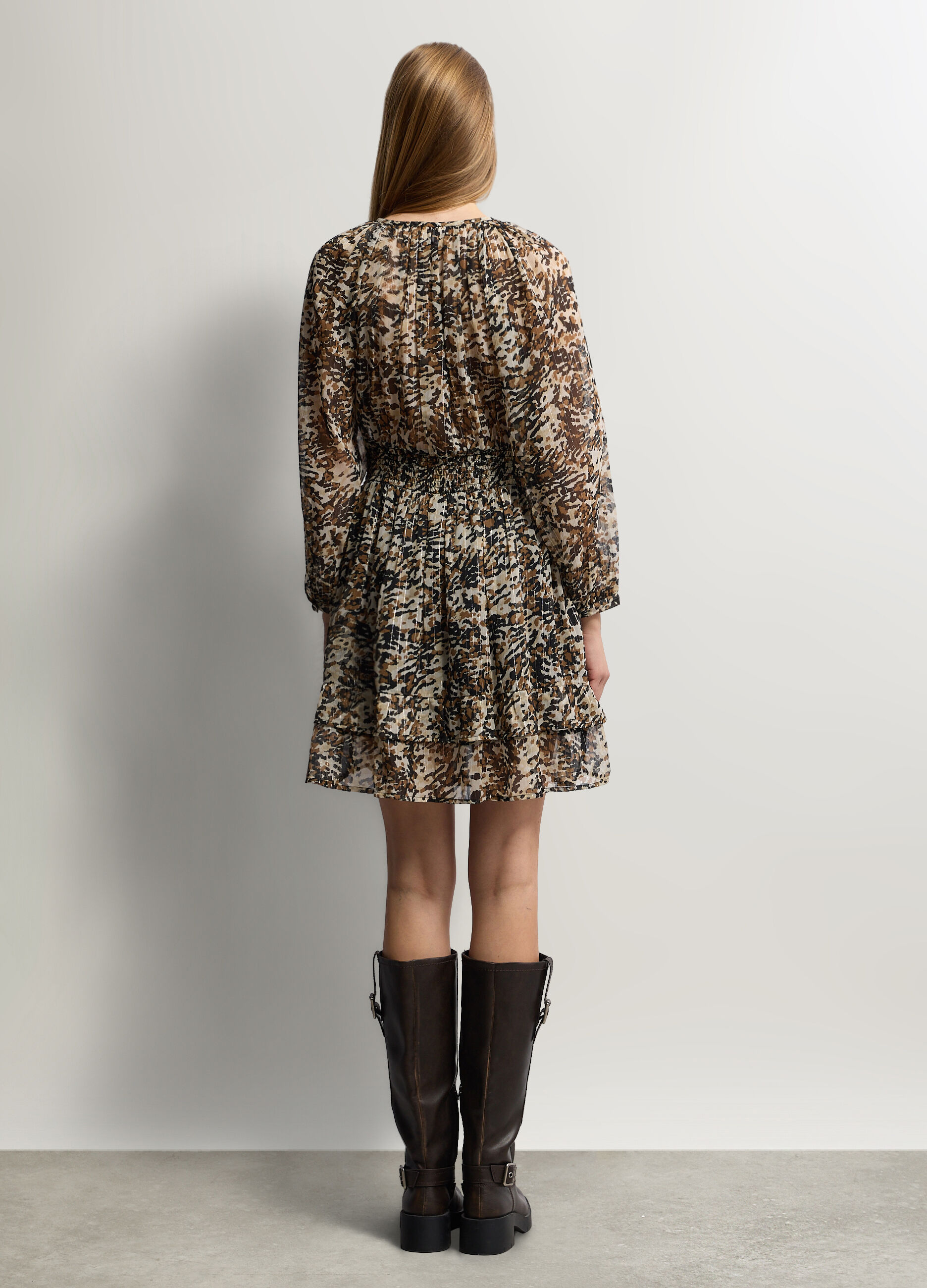 Abito corto in chiffon donna_1