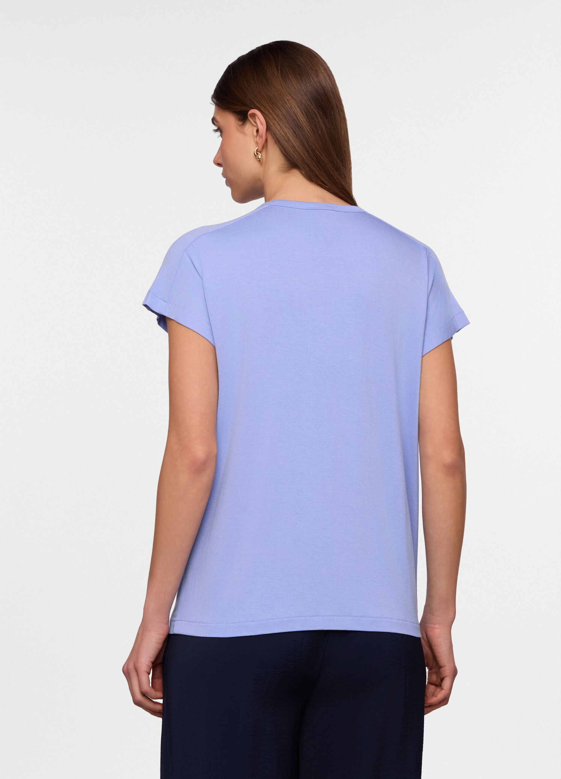 T-shirt girocollo stretch donna_1
