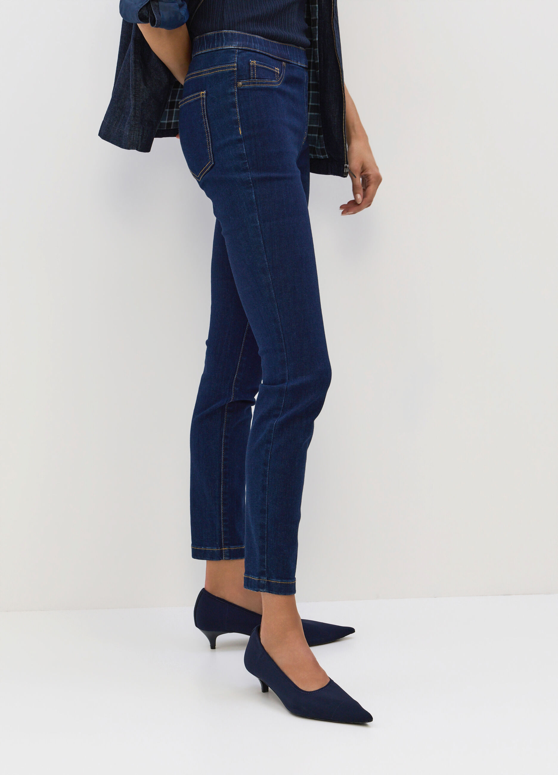 Jeggings Skinny Fit in denim stretch misto cotone donna_3