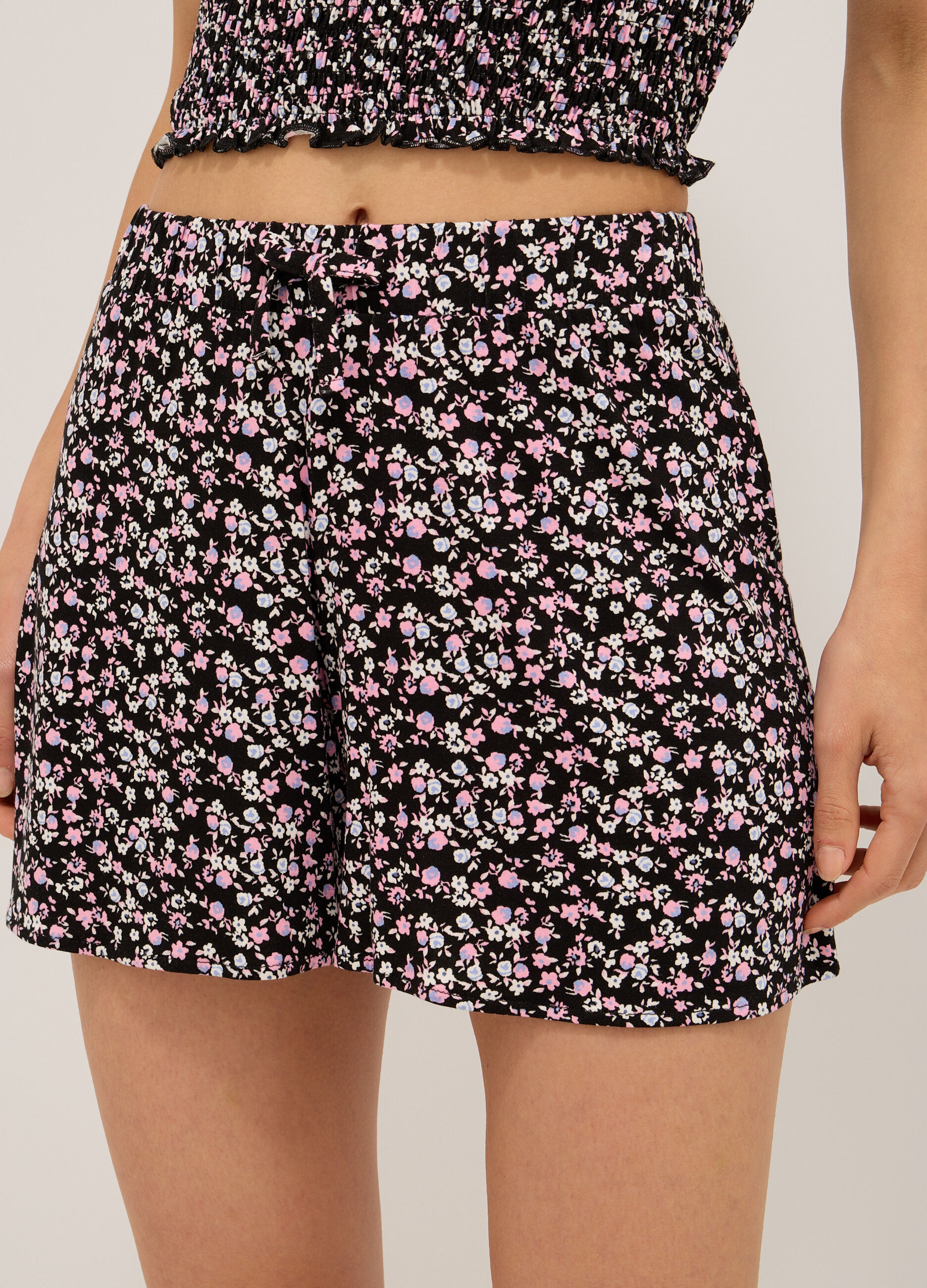 Shorts in jersey di misto viscosa donna_2