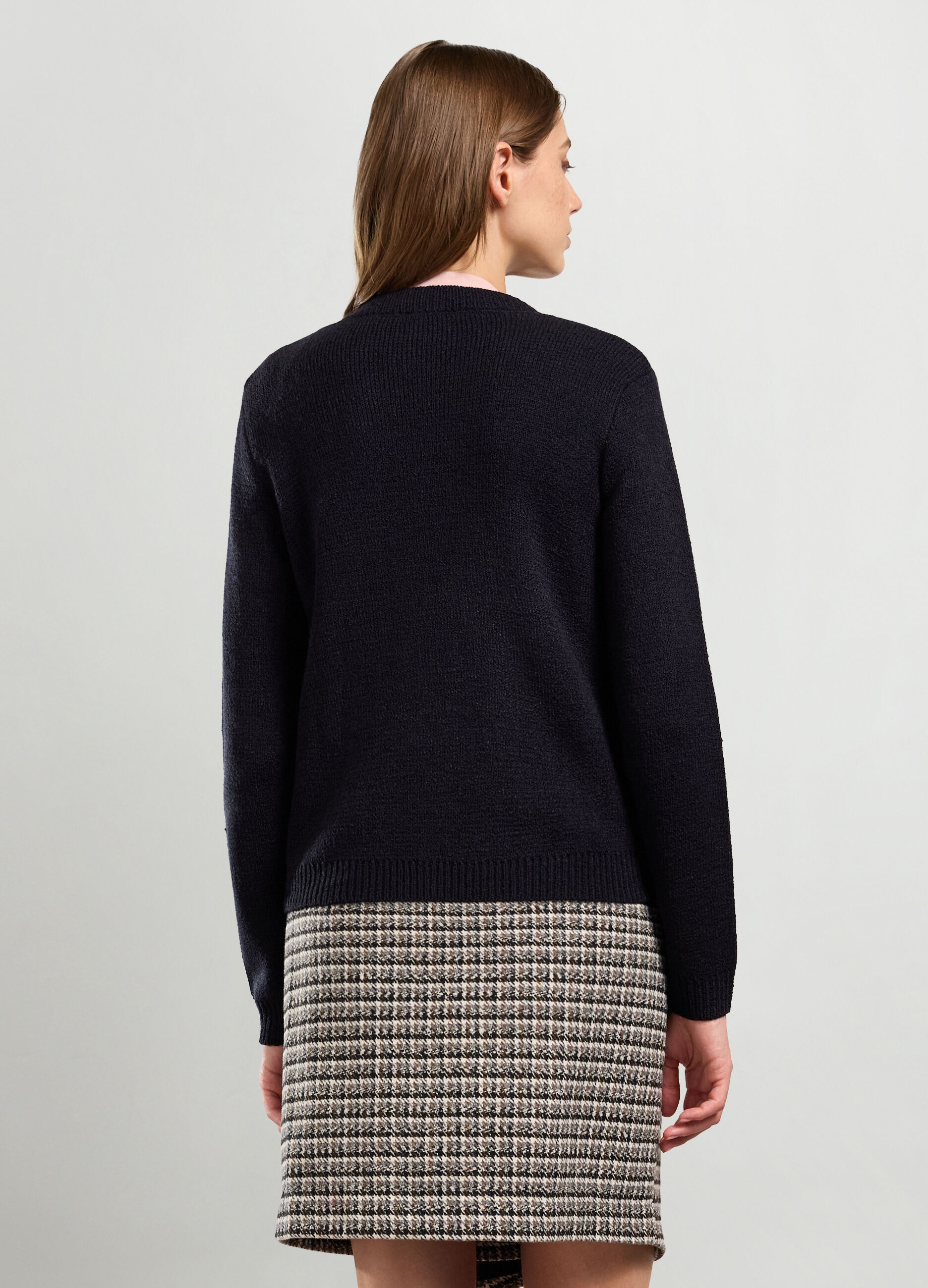 Cardigan tricot con tasche donna_1